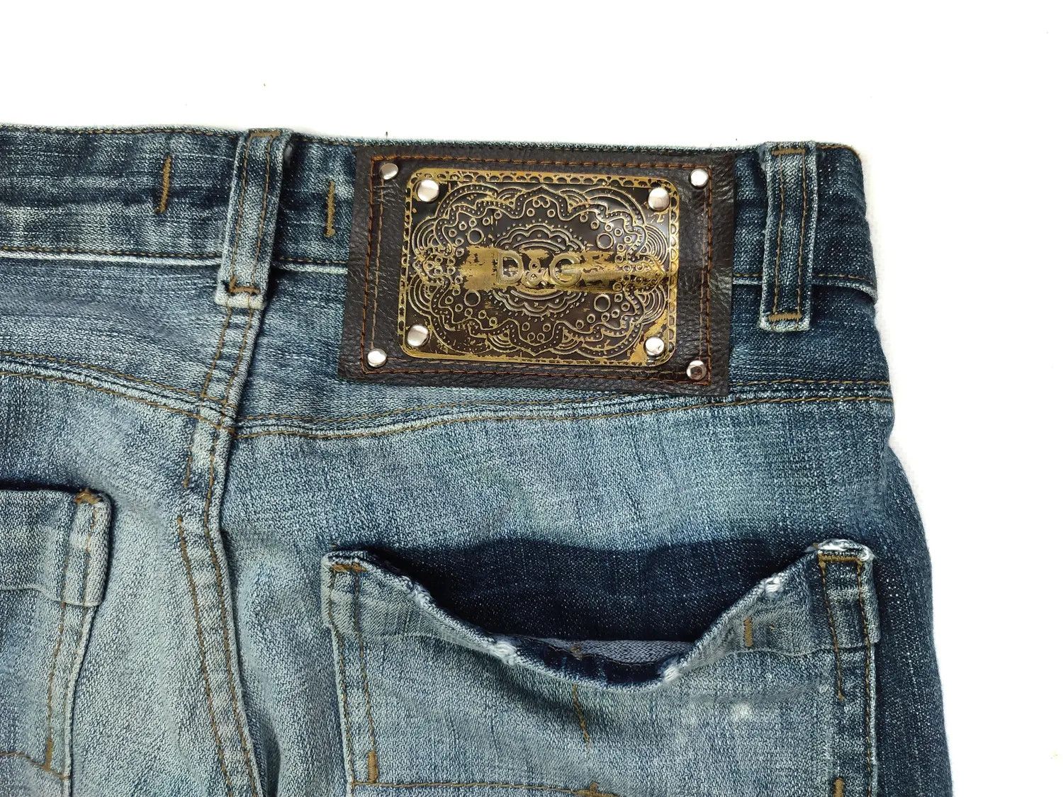 Dolce & Gabbana × Vintage Vintage Dolce Gabbana Distressed Washed Denim y2k jeans Size 28" / US 6 / IT 42 - 7 Thumbnail