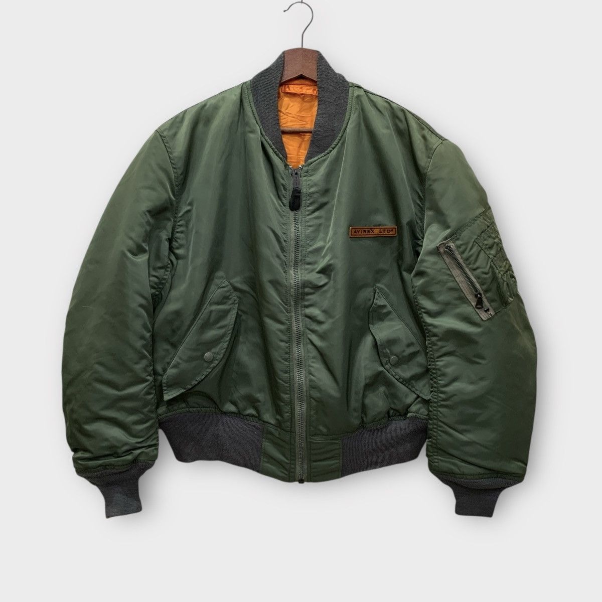 Avirex VINTAGE 90s USAF MA 1 FLIGHT BOMBER JACKET REVERSIBLE Size US L / EU 52-54 / 3 - 1 Thumbnail