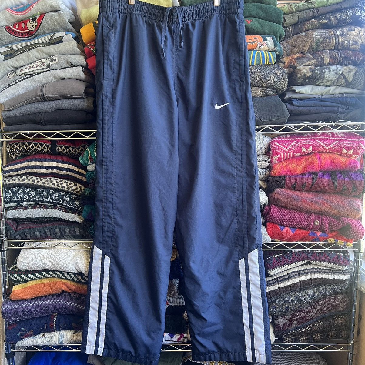 Nike × Vintage Y2K Nike Striped Sweatpants Size US 35 - 1 Thumbnail
