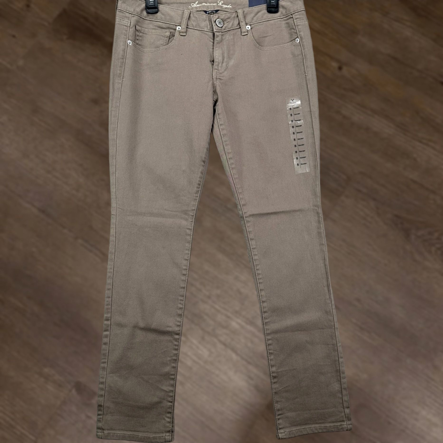 American Eagle Outfitters American Eagle Outfitters Womens Skinny Jeans 8 Tan Straight Stretch Denim NEW Women's Jeans 8 Tan Stretch Denim Slim Straight Inseam 30 Size 30" / US 8 / IT 44 - 1 Thumbnail