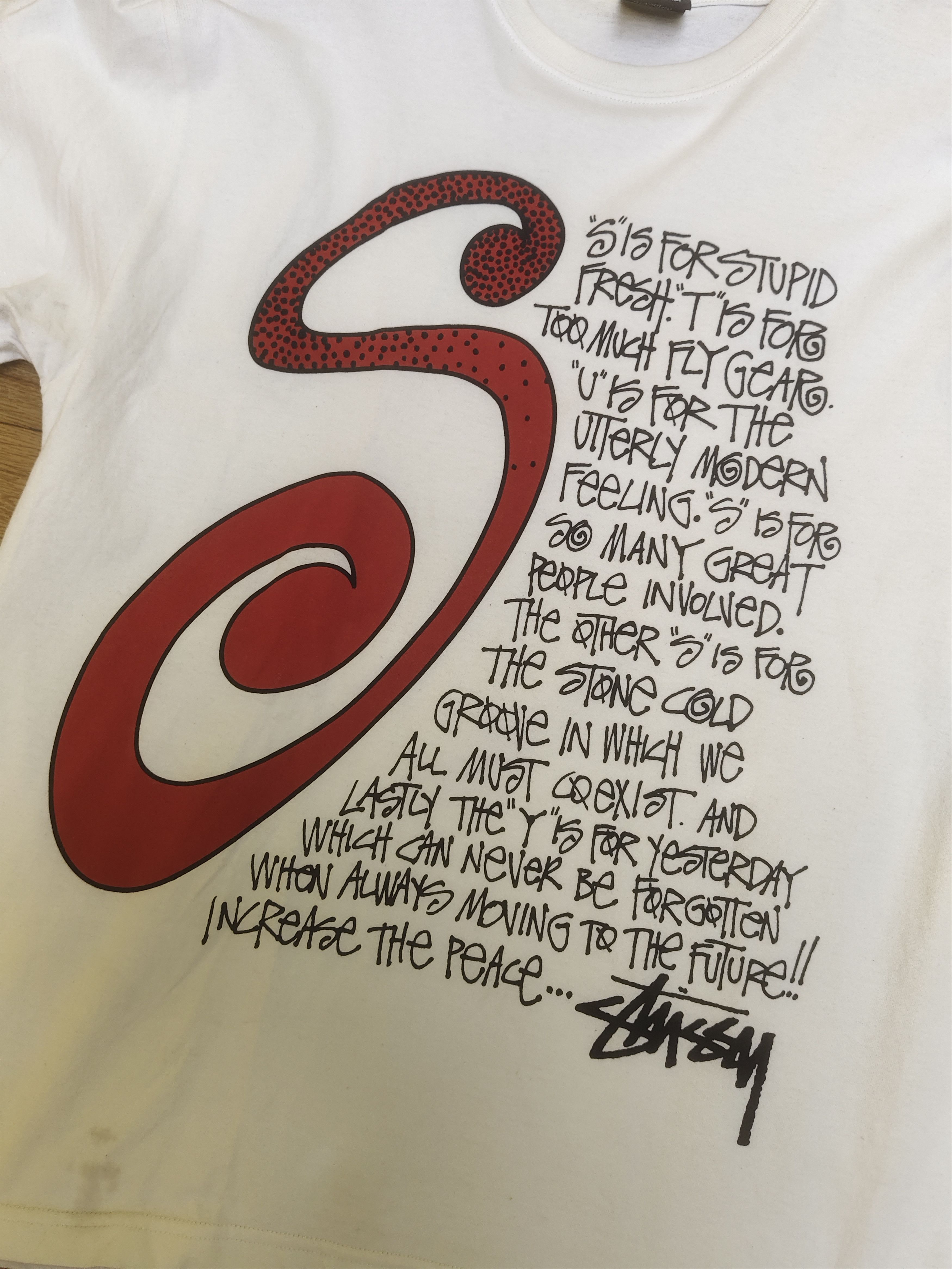 Stussy Stussy S Talk Pigment Dyed Tee White Size US L / EU 52-54 / 3 - 2 Thumbnail