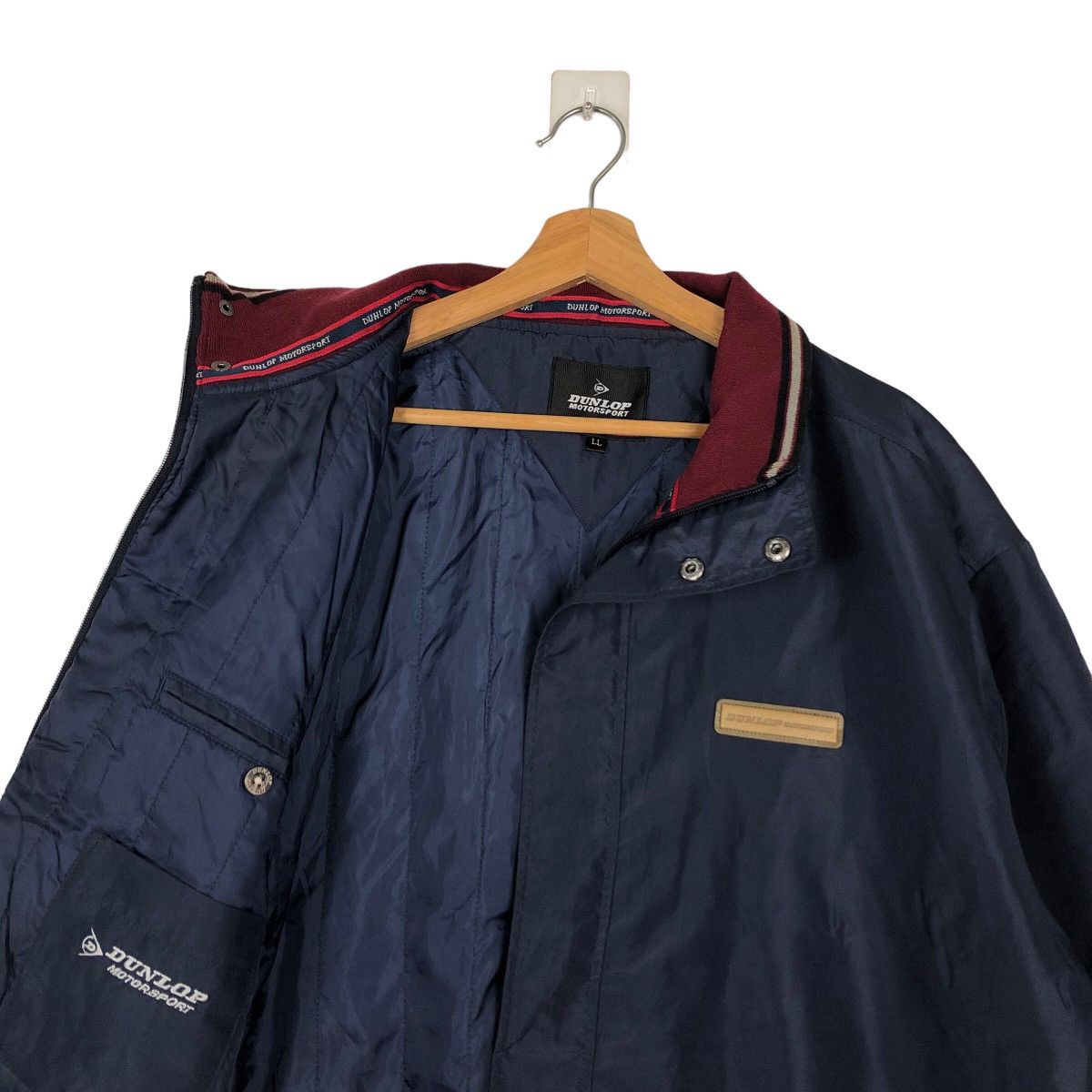 Japanese Brand 🔥VINTAGE BOMBER JACKET DUNLOP RACING WORK WEAR BIG LOGO Size US M / EU 48-50 / 2 - 10 Thumbnail