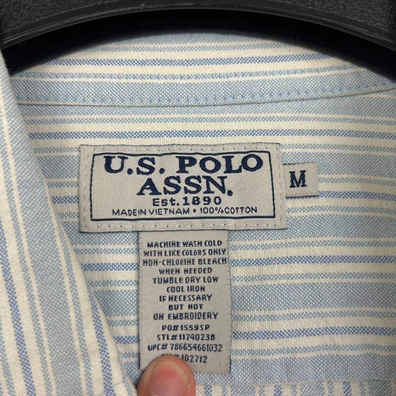U.S. Polo Assn. U.S. Polo Assn. Button Down Shirt Men Blue Striped Cotton M Size US M / EU 48-50 / 2 - 7 Thumbnail