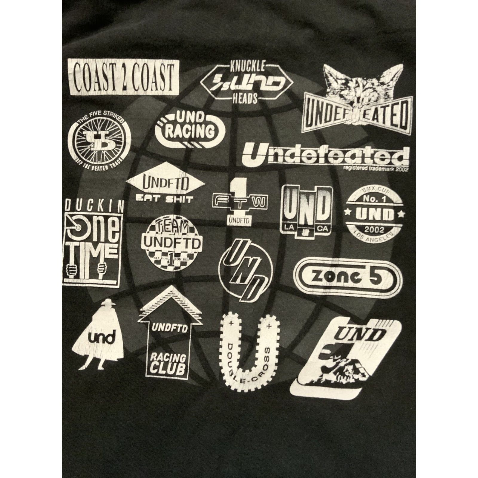 Undefeated UNDFTD Undefeated Racing Club Globe Black L/S Crewneck Graphic T-Shirt Sz. S Mens Shirt Size US S / EU 44-46 / 1 - 7 Thumbnail