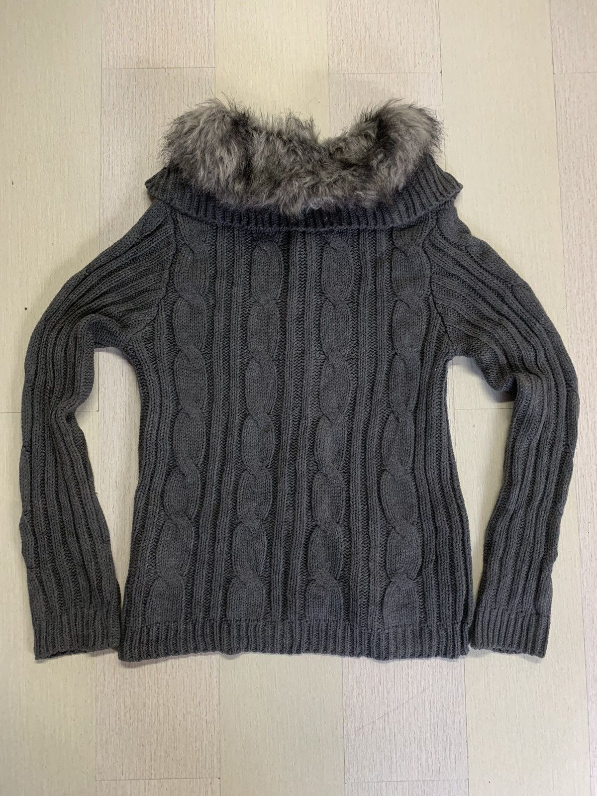 If Six Was Nine × Japanese Brand × L&B L&B Knitted Fur Cardigan Size M / US 6-8 / IT 42-44 - 4 Thumbnail