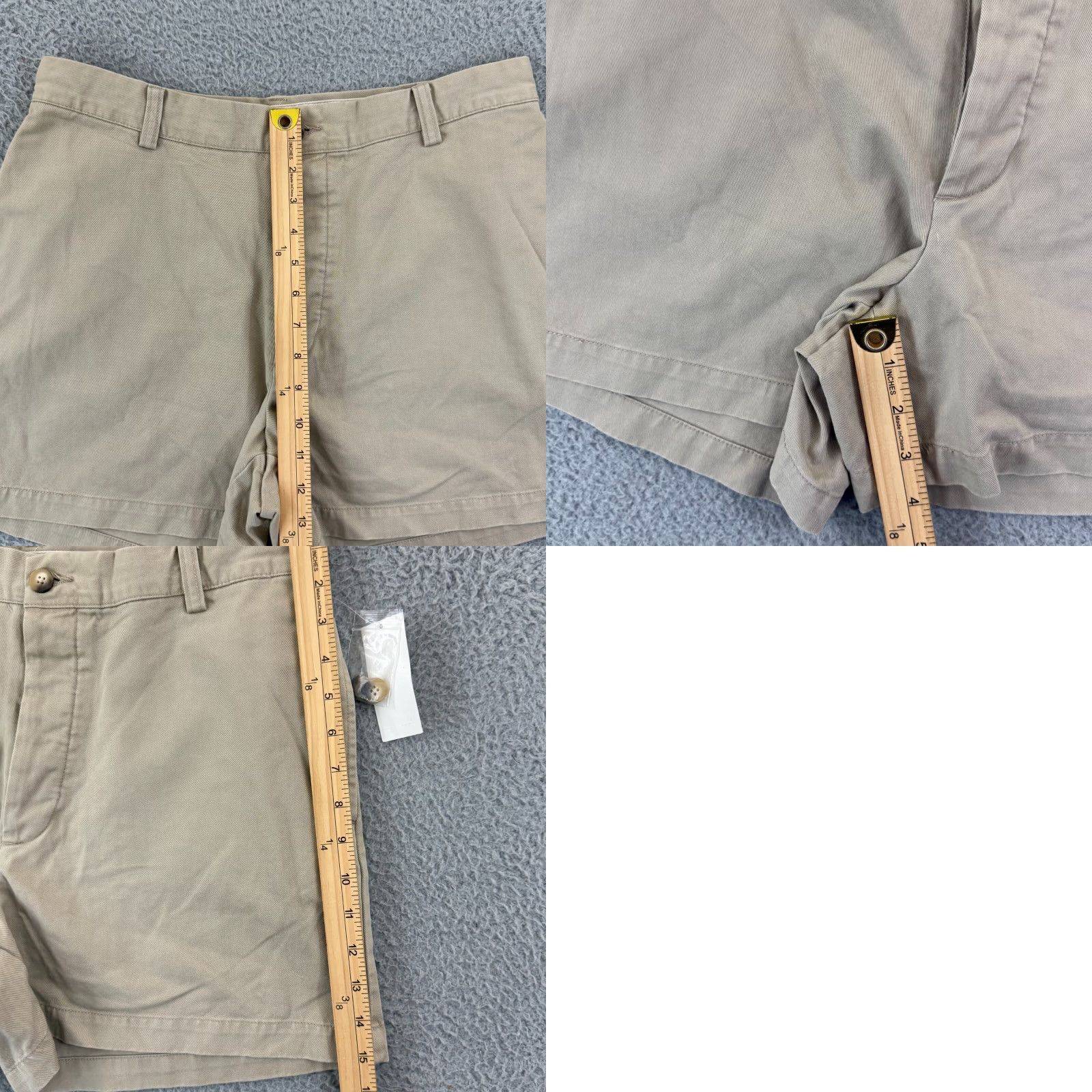 Gap VINTAGE Gap Shorts Womens 12 Beige Khaki Button Fly High Rise NWT Pockets Slim Chino 100% Cotton Spring Summer Fall Womens Size 34" / US 12 / IT 48 - 8 Thumbnail