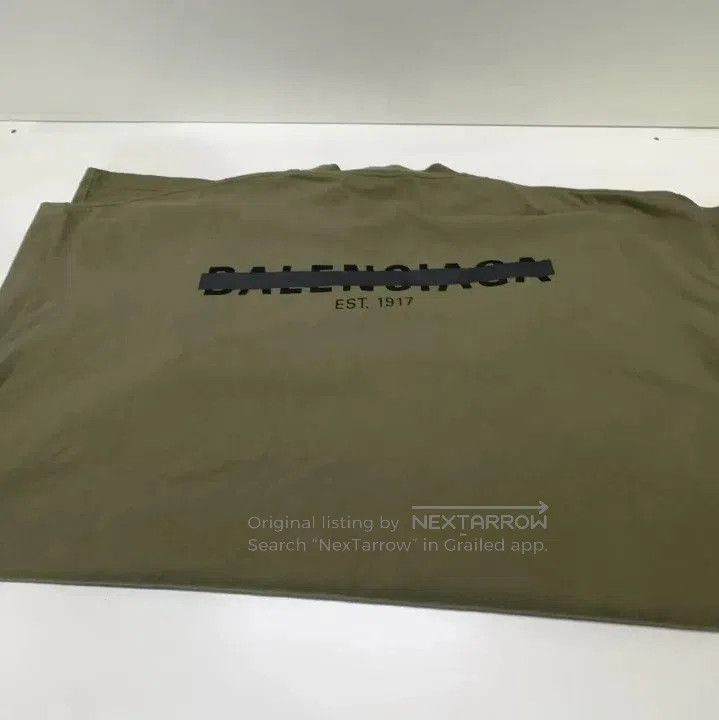 Balenciaga Balenciaga Logo Print Oversized Military Green T. Size US L / EU 52-54 / 3 - 8 Thumbnail