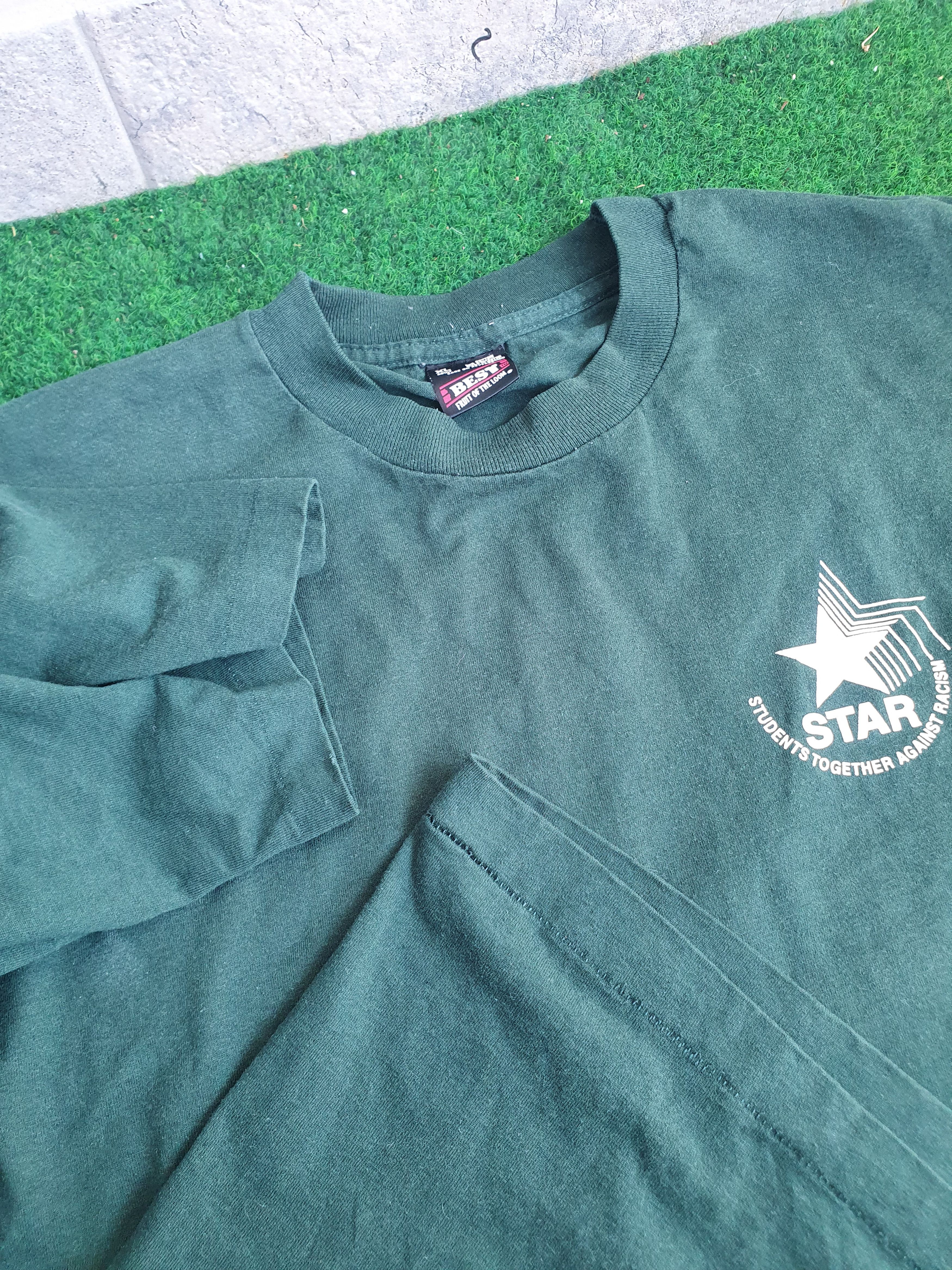 Fruit Of The Loom × Vintage STAR Students Together Against V Singltge Stitch t-shirt XL Size US XL / EU 56 / 4 - 5 Thumbnail
