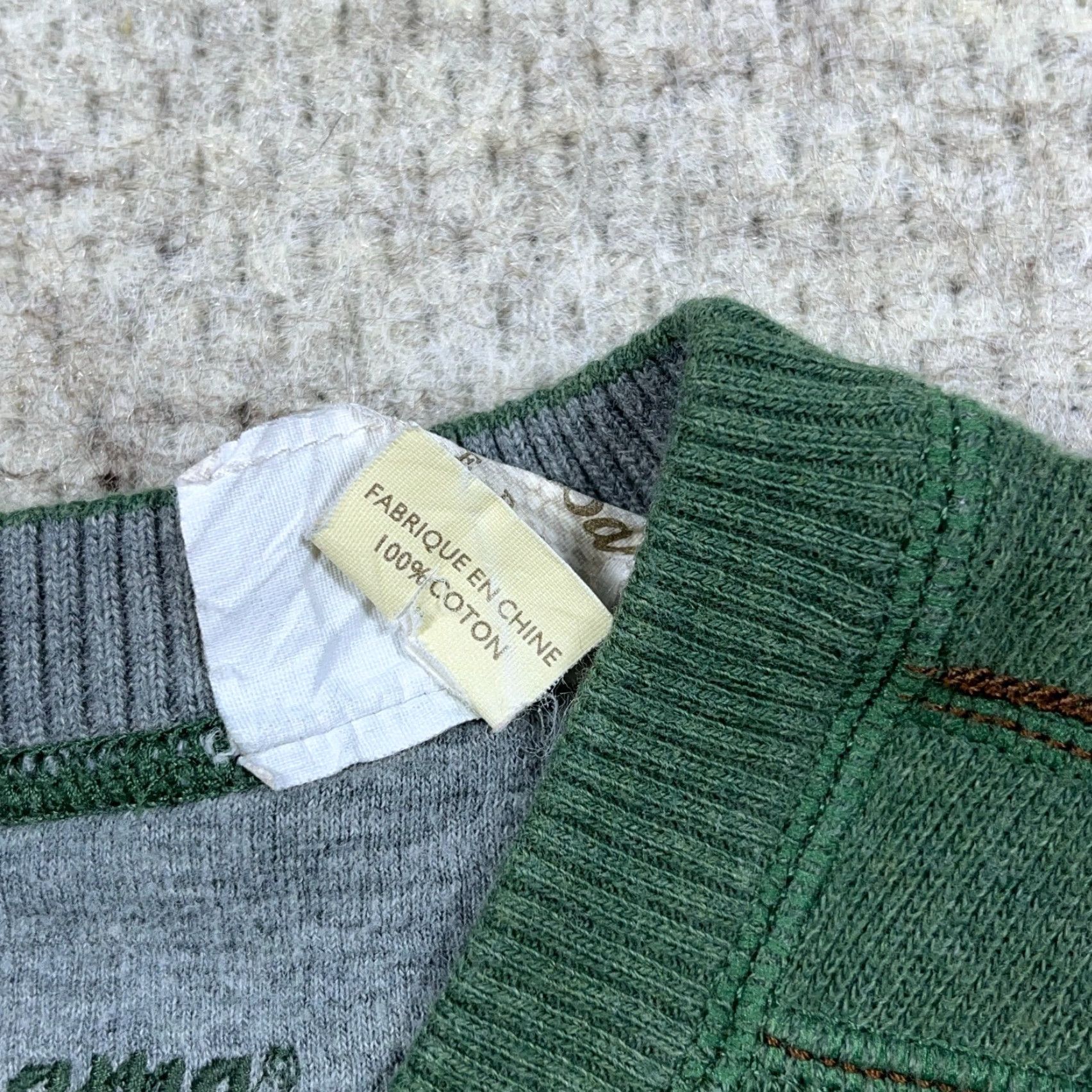 Tommy Bahama Tommy Bahama Sweater Men XL Green Gray Reversible V-Neck Pullover Shirt Knit Zipper Embroidered Logo Size US XL / EU 56 / 4 - 5 Thumbnail