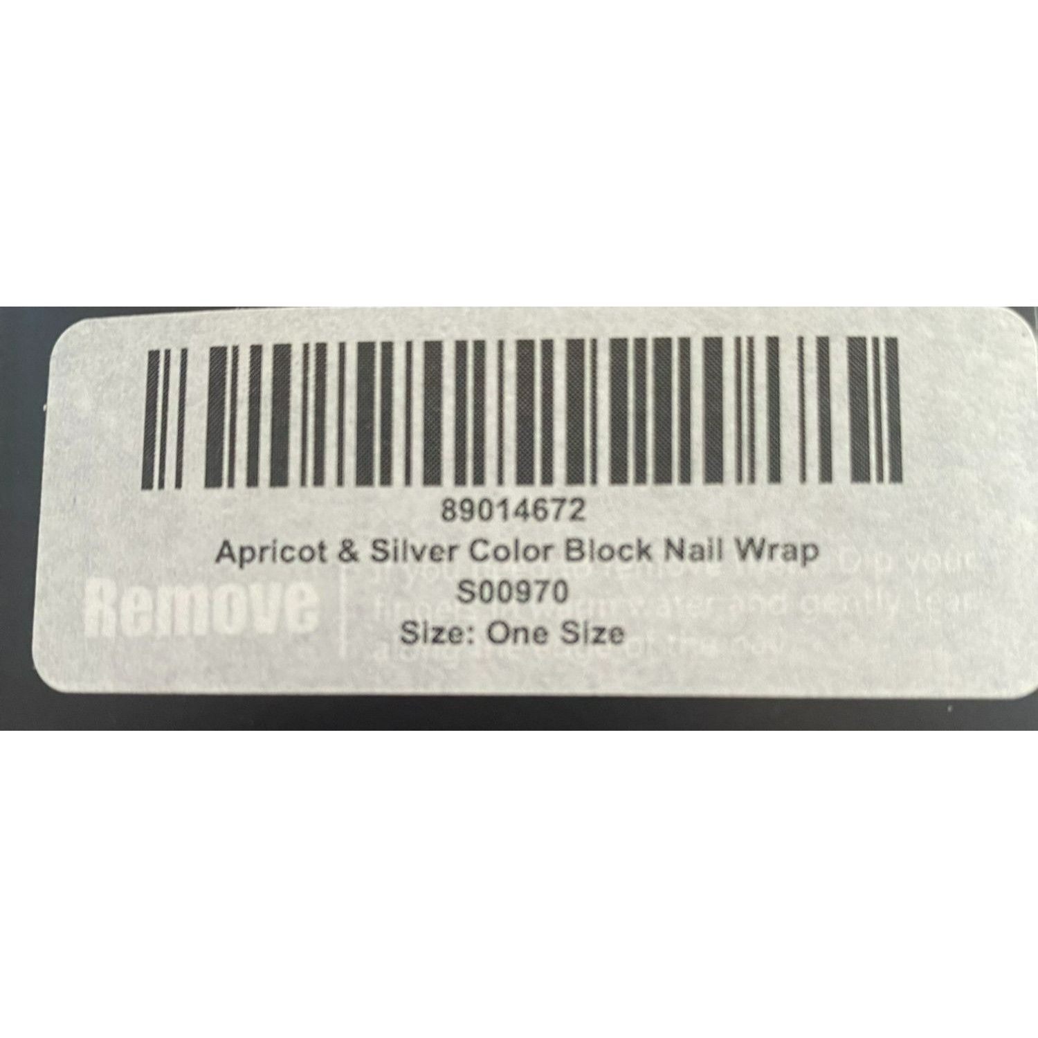 Other Rainbow Lab 3-In-1 Apricot & Silver Color Block Nail Wraps Size ONE SIZE - 6 Thumbnail