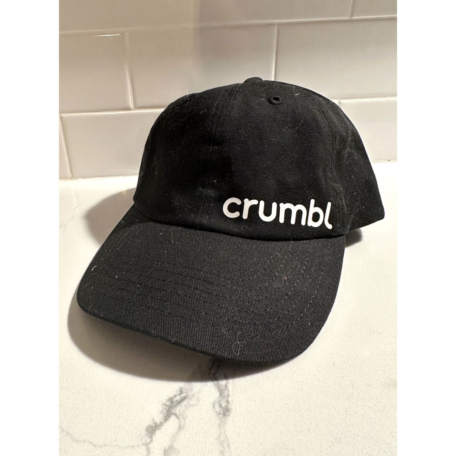 Vintage Crumbl Cookie Dad Cap Hat Black Strap Back Baseball Cap One Size Men Black Size ONE SIZE - 2 Thumbnail
