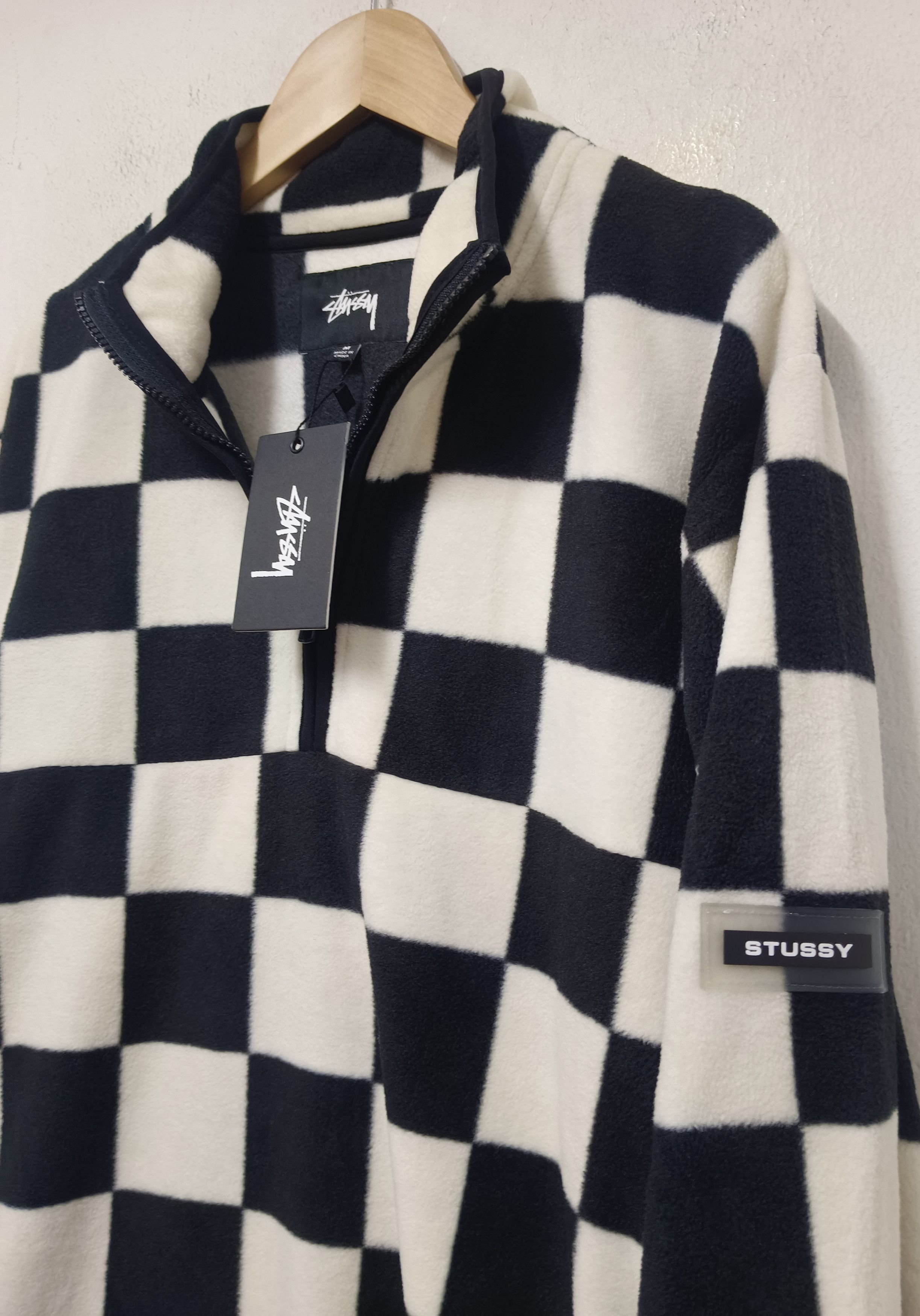 Stussy Stussy Checkered Mockneck Fleece Ss18 Size US L / EU 52-54 / 3 - 6 Thumbnail