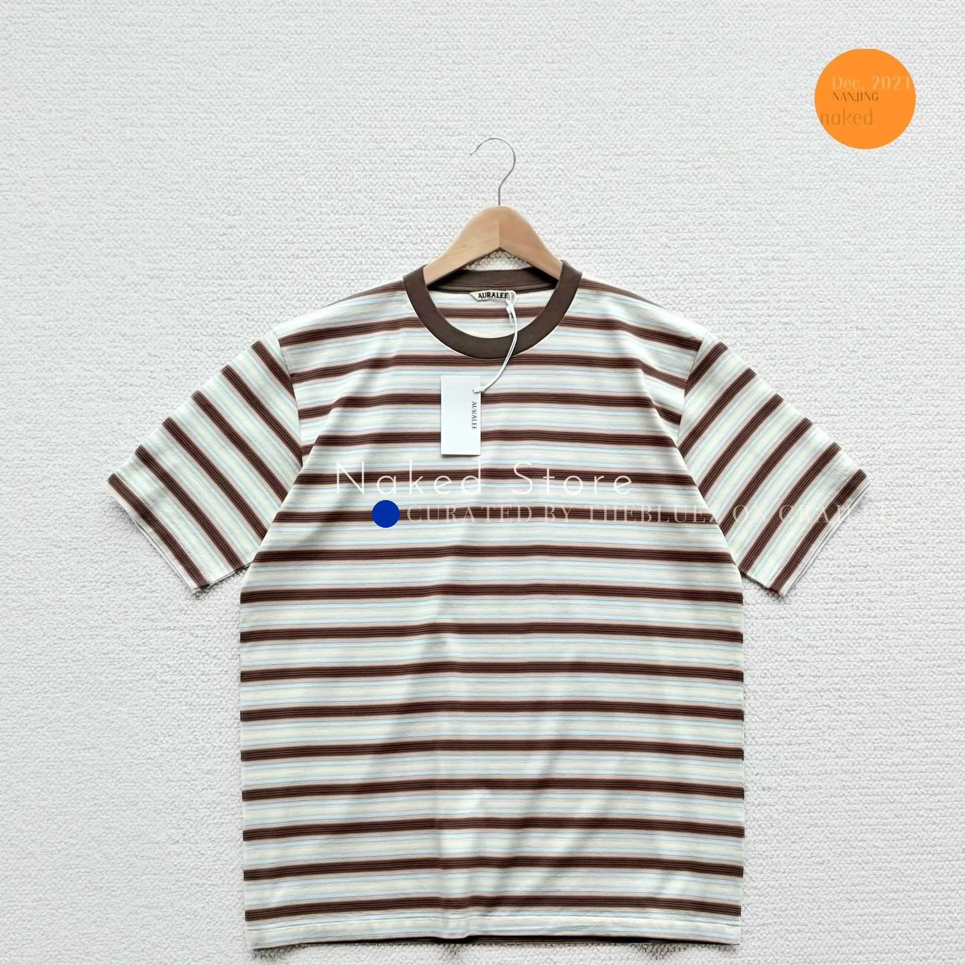 Auralee Gradient Stripe Two-Tone Short Sleeve T-Shirt Size US L / EU 52-54 / 3 - 1 Thumbnail