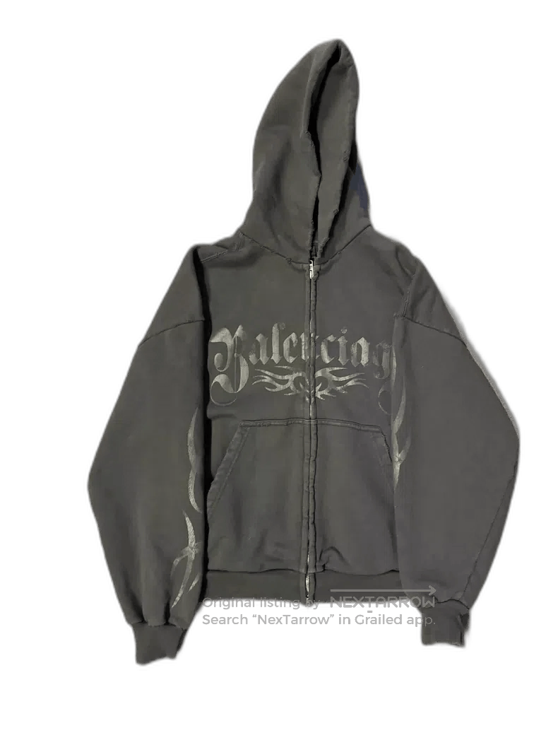 BALENCIAGA Y2K フーディー Balenciaga Y2K Zip-Up Hoodie Regular Fit - Free Shipping - BeyondStyle