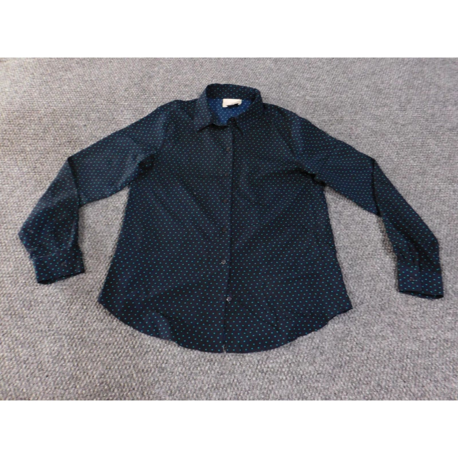 Loft VINTAGE Ann Taylor Loft Shirt Womens XS Polka Dot Button Down Long Sleeve Blouse Top Size XS / US 0-2 / IT 36-38 - 2 Thumbnail