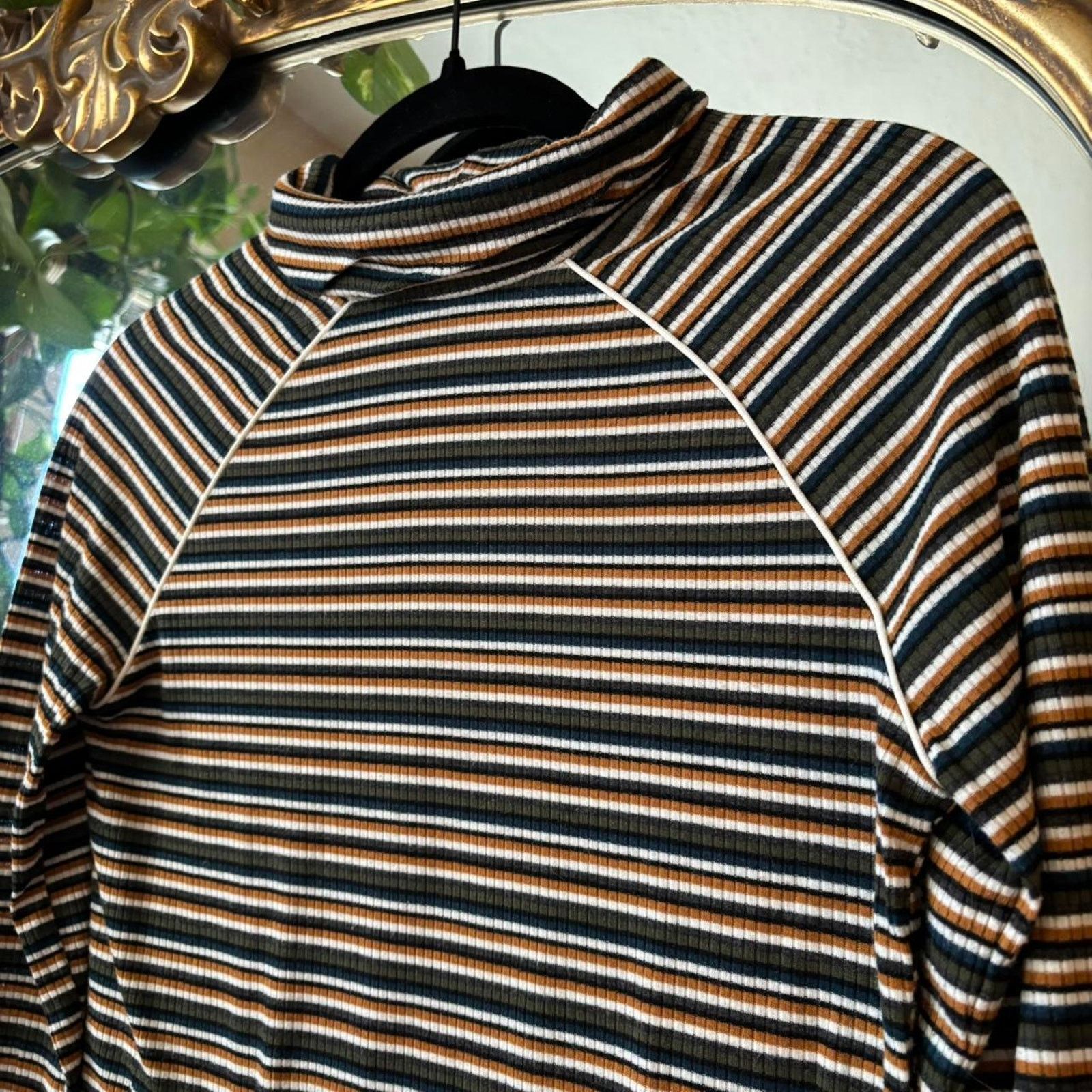 Other Camp Collection 1970s Style Stripe Ribbed Turtleneck XS Size XS / US 0-2 / IT 36-38 - 3 Thumbnail