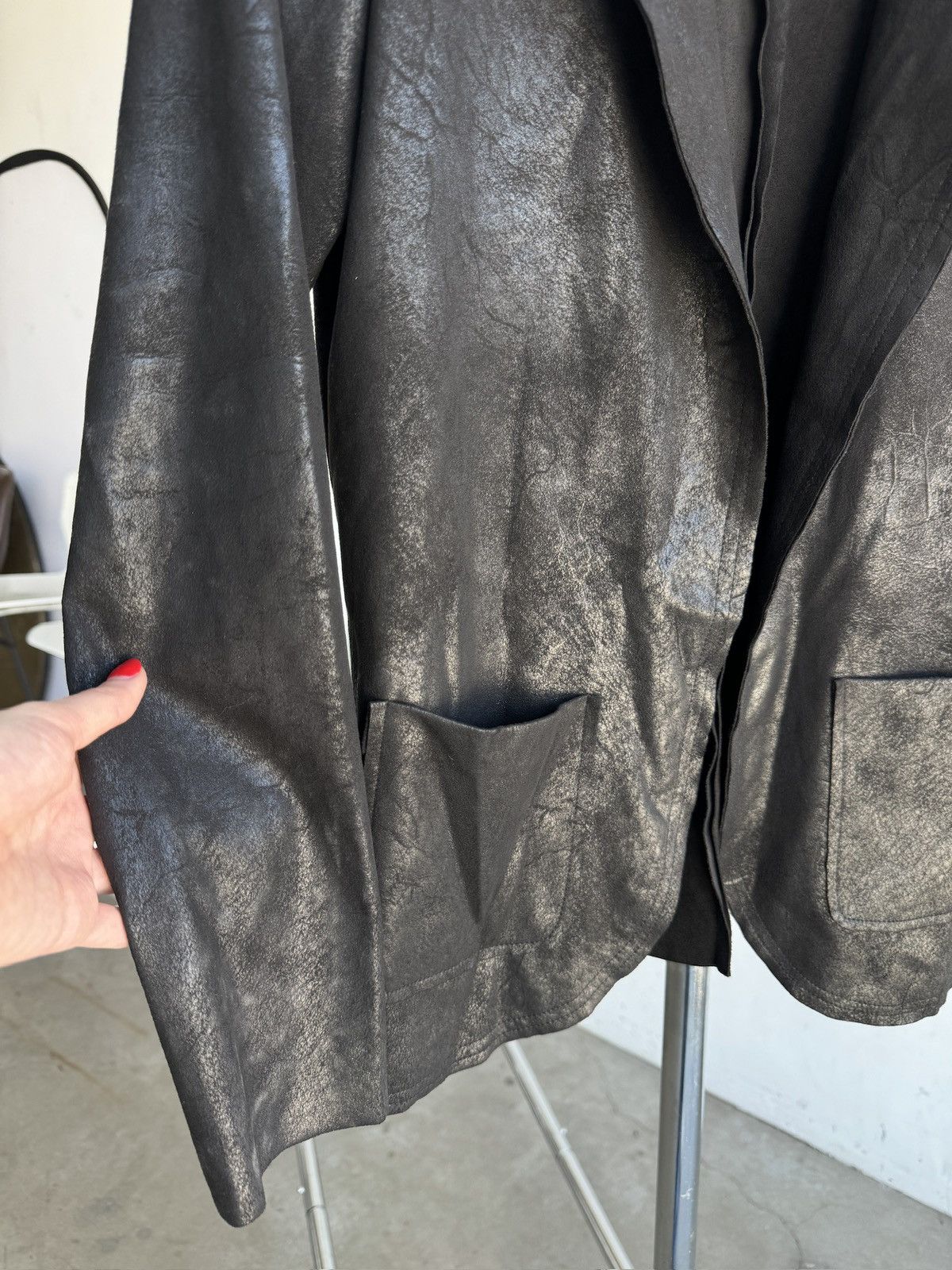 Other BLACK LEATHERY BLAZER Size XS / US 0-2 / IT 36-38 - 3 Thumbnail