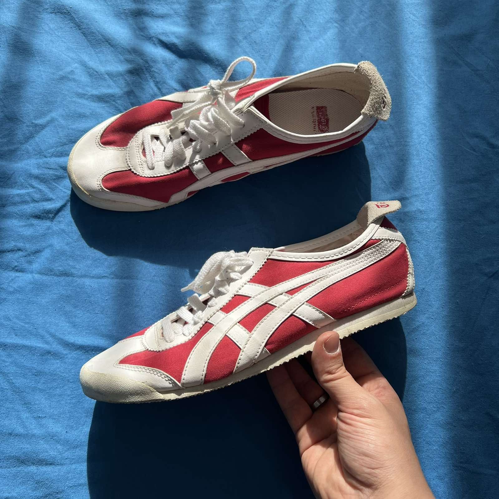 Asics Onitsuka Tiger red Low Sneakers Sz 41