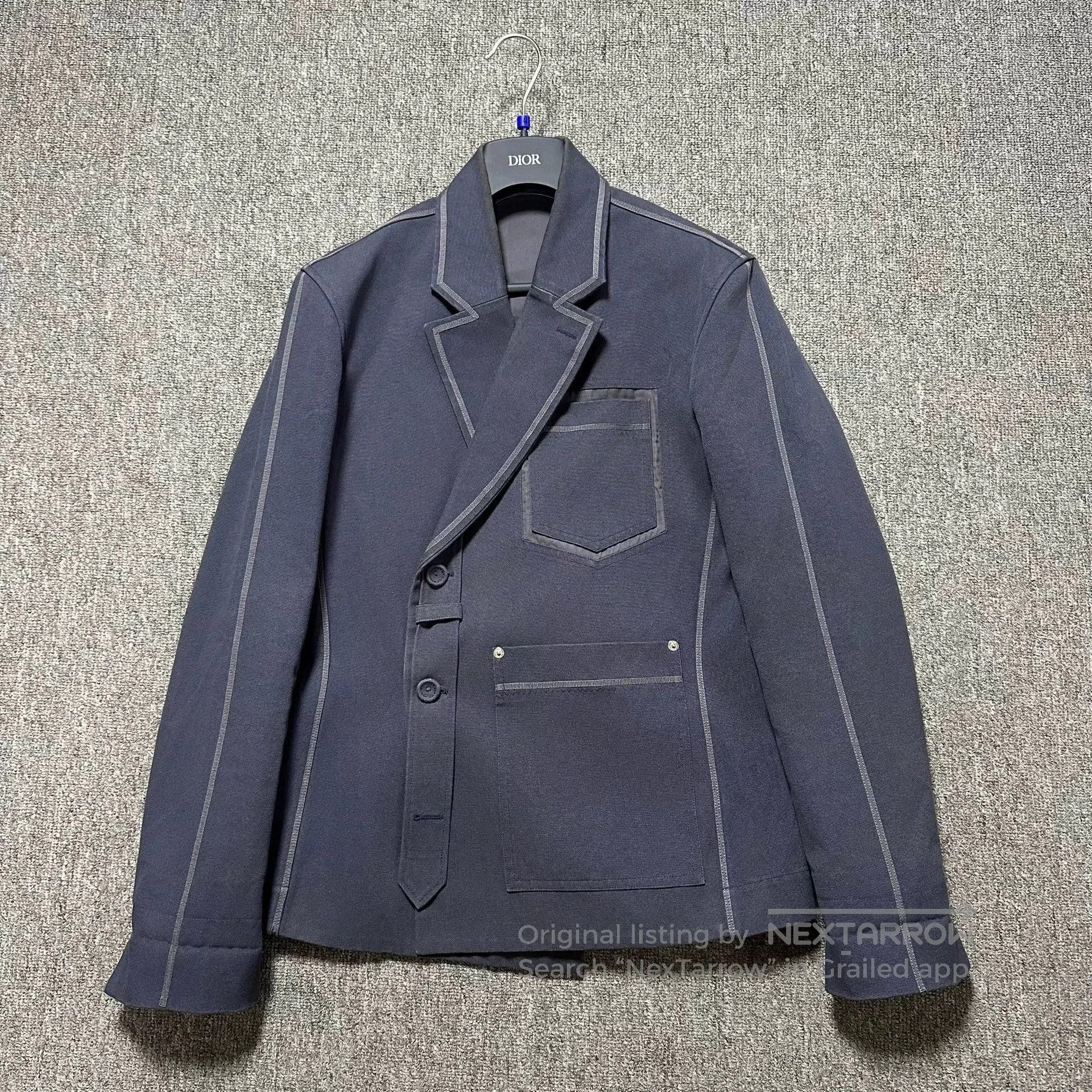 Dior Dior Navy Blue Suit Jacket with Tie. Size US M / EU 48-50 / 2 - 1 Thumbnail