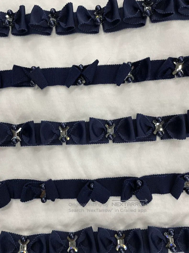 Chanel Chanel 21C handmade beaded bow blue beaded short sleeve Size XS / US 0-2 / IT 36-38 - 3 Thumbnail