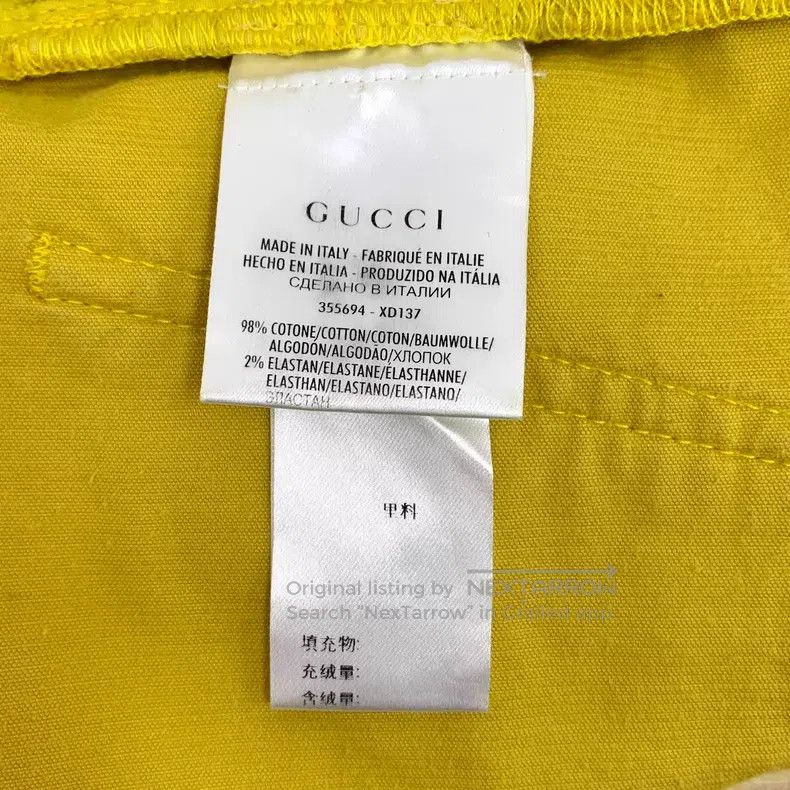 Gucci Gucci Yellow cotton casual trousers Size 25" / US 0 / IT 36 - 7 Thumbnail