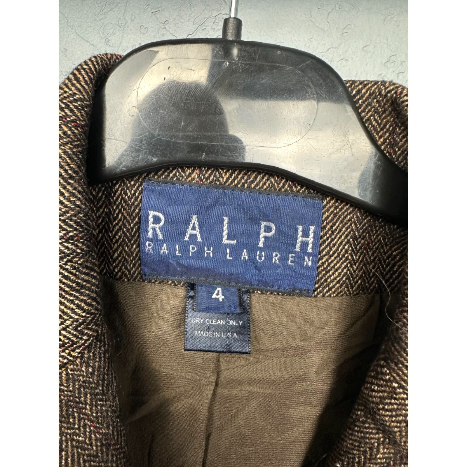 Polo Ralph Lauren VINTAGE Polo Ralph Lauren Womens Blazer Jacket Wool Size USA 4 (S) Brown - Blazer Womens Size S Wool Vintage Polo Ralph Lauren Size S / US 4 / IT 40 - 3 Thumbnail
