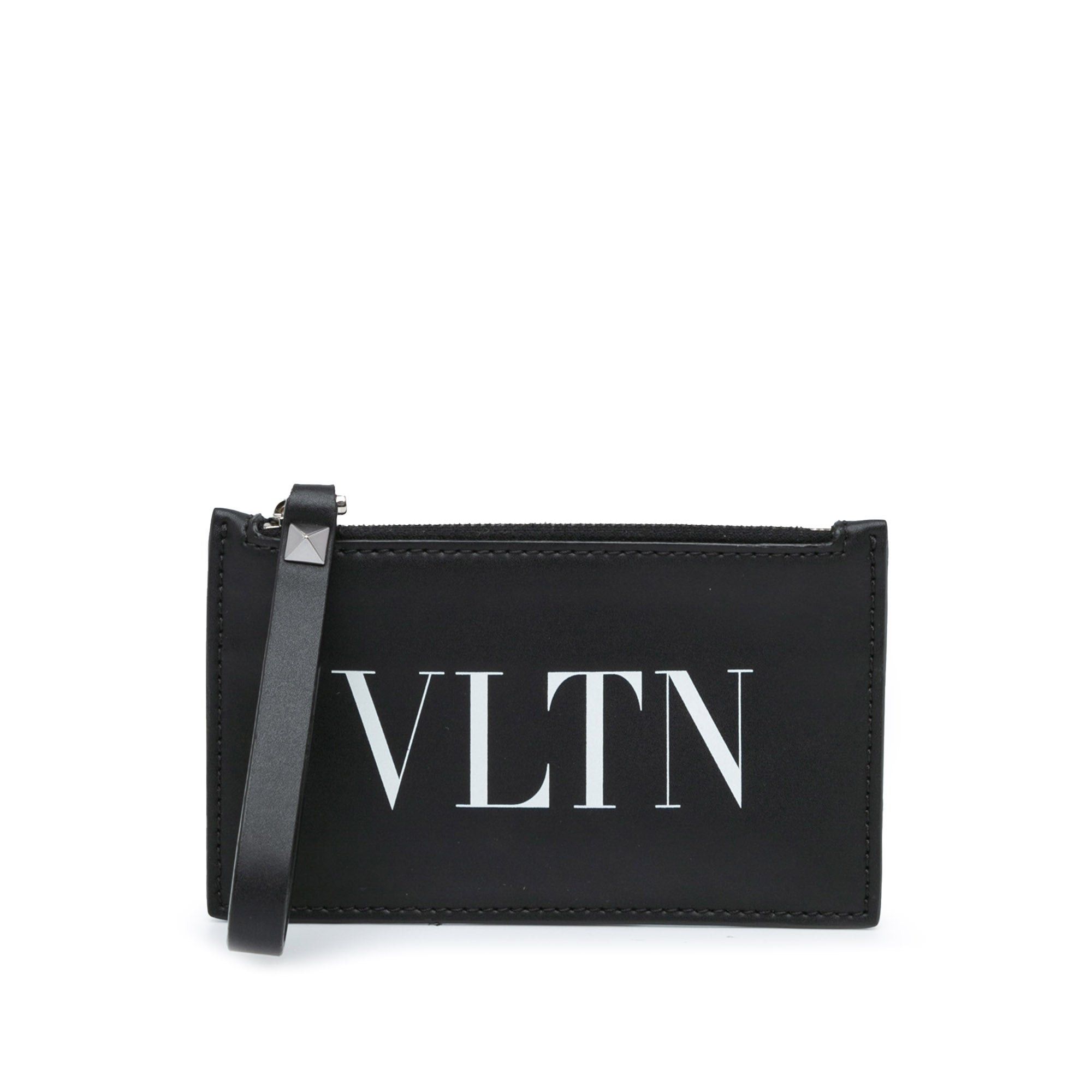 Valentino Valentino Leather VLTN Zip Card Holder Black Size ONE SIZE - 1 Thumbnail