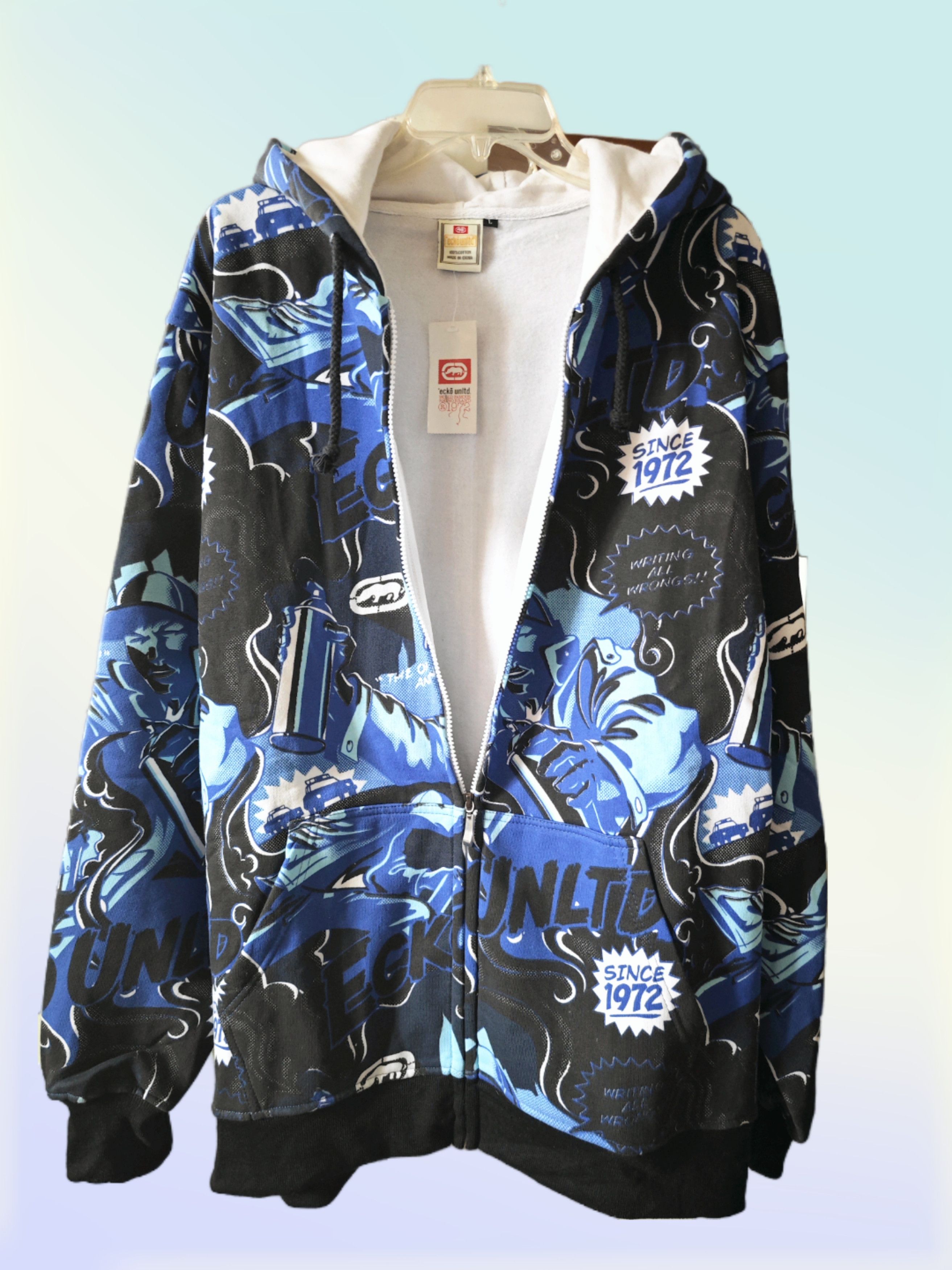 Ecko Unltd. Original Hoodie – Hip-Hop Streetwear Vintage Y2K Size US L / EU 52-54 / 3 - 2 Thumbnail