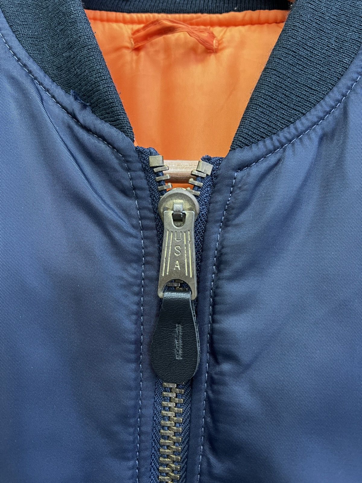Alpha Industries MA-1 Bomber Jacket Navy Blue 90s Style