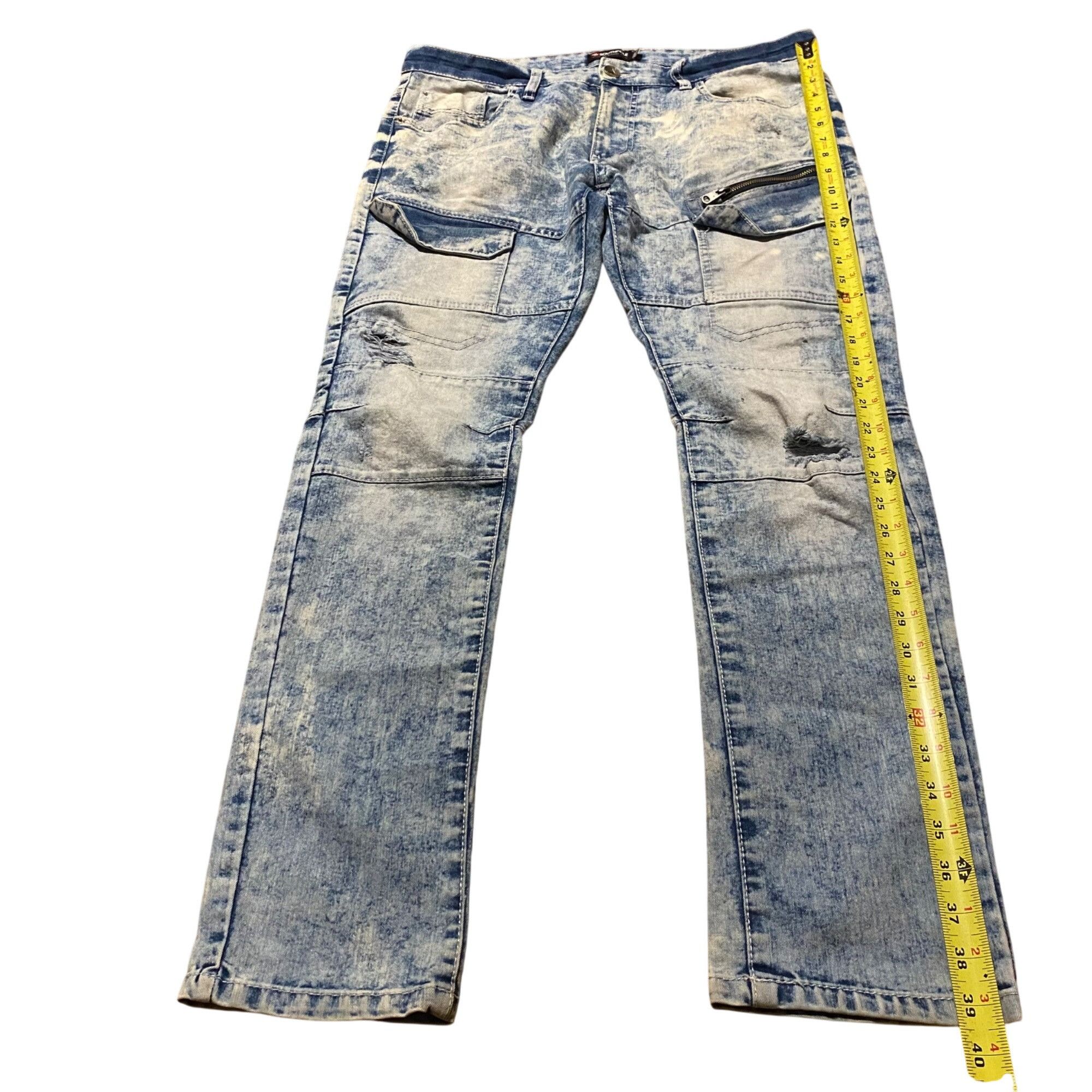 Southpole Southpole Skinny Fit Acid Wash Denim Jeans With Zipper Pocke Size US 34 / EU 50 - 8 Thumbnail