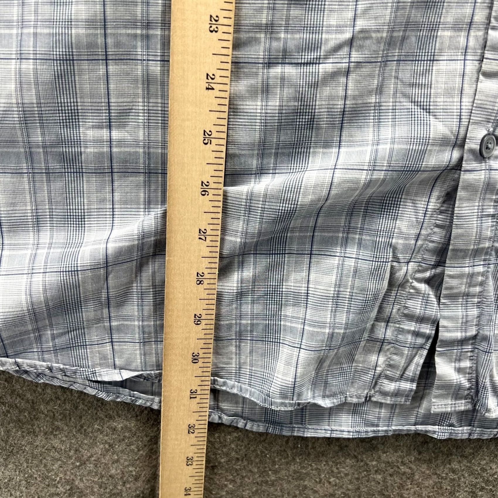 Calvin Klein VINTAGE? No. Calvin Klein Shirt Mens 2XL Gray Button Down Short Sleeve Cotton Check Plaid Size US XXL / EU 58 / 5 - 6 Thumbnail