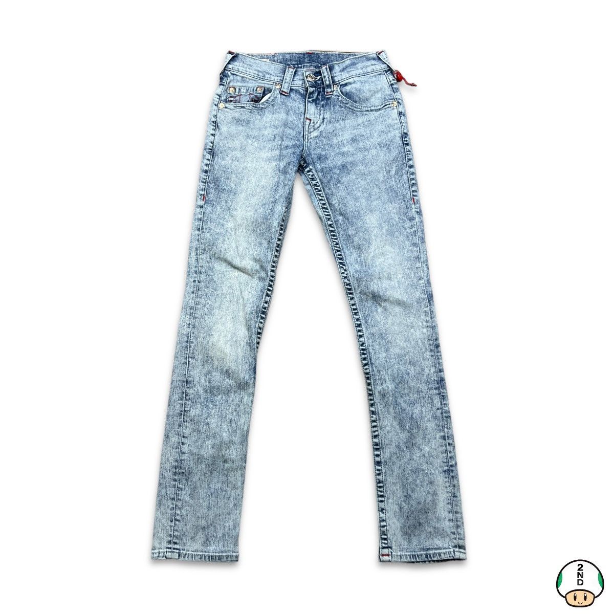 image of Y2K True Religion Relaxed Slim Jeans 28X32 in Blue, Men's