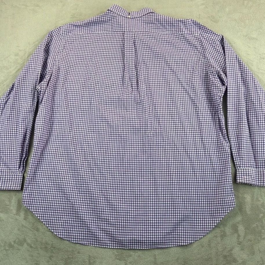 Polo Ralph Lauren VINTAGE Polo Ralph Lauren Oxford Shirt Purple Gingham Check Men 3XLT Tall Classic Pony Size US XXL / EU 58 / 5 - 4 Thumbnail