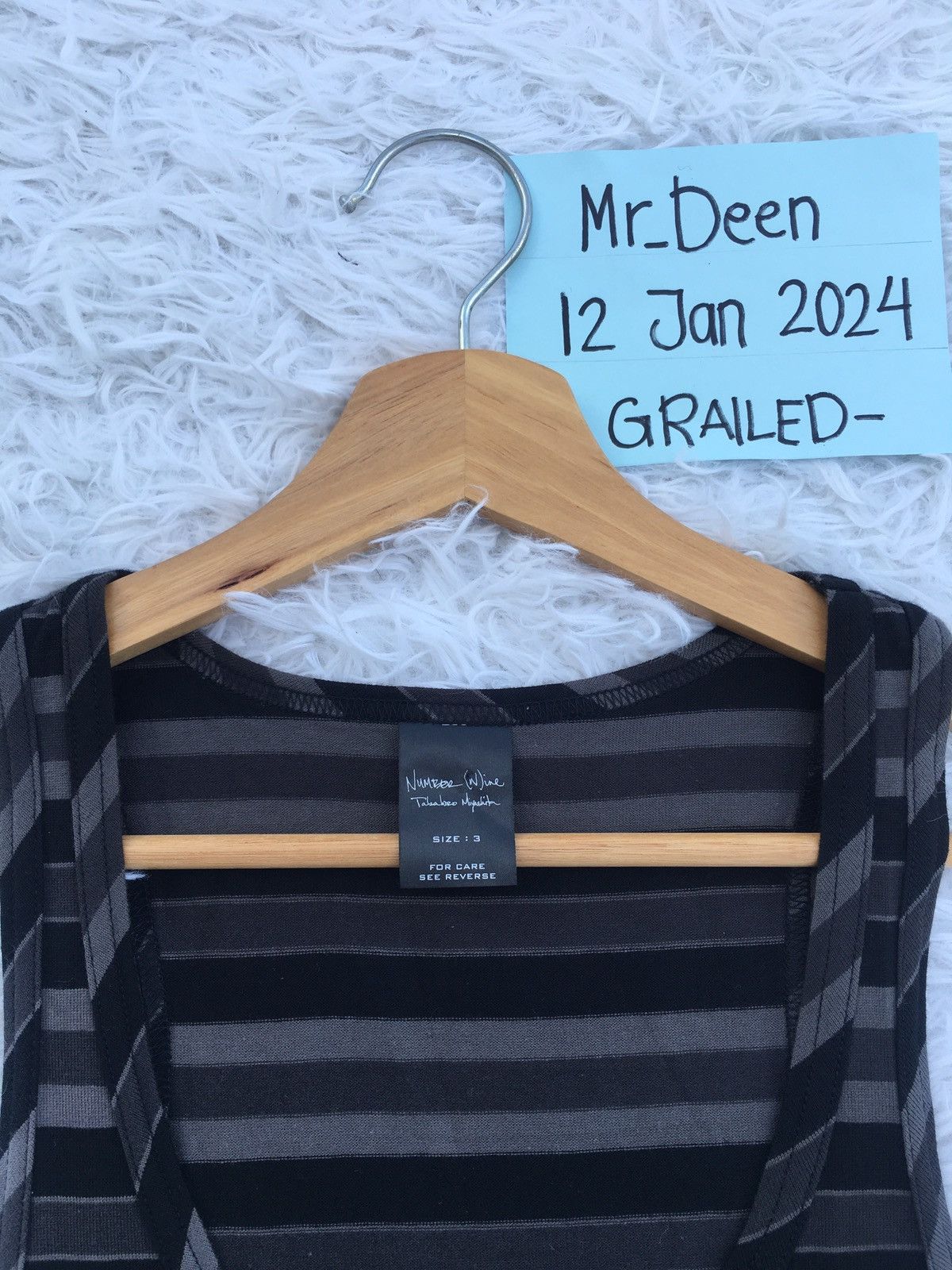 Number (N)ine Rare Number Nine Stripes Sleeveless Top Size US M / EU 48-50 / 2 - 7 Thumbnail