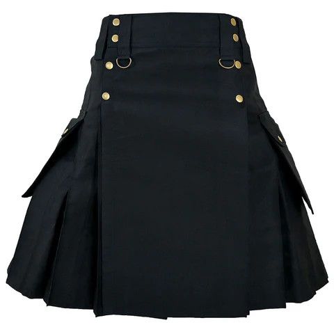 Handmade × Other Cargo mens Utility Kilt Black with 6 Pockets Size US 34 / EU 50 - 5 Thumbnail