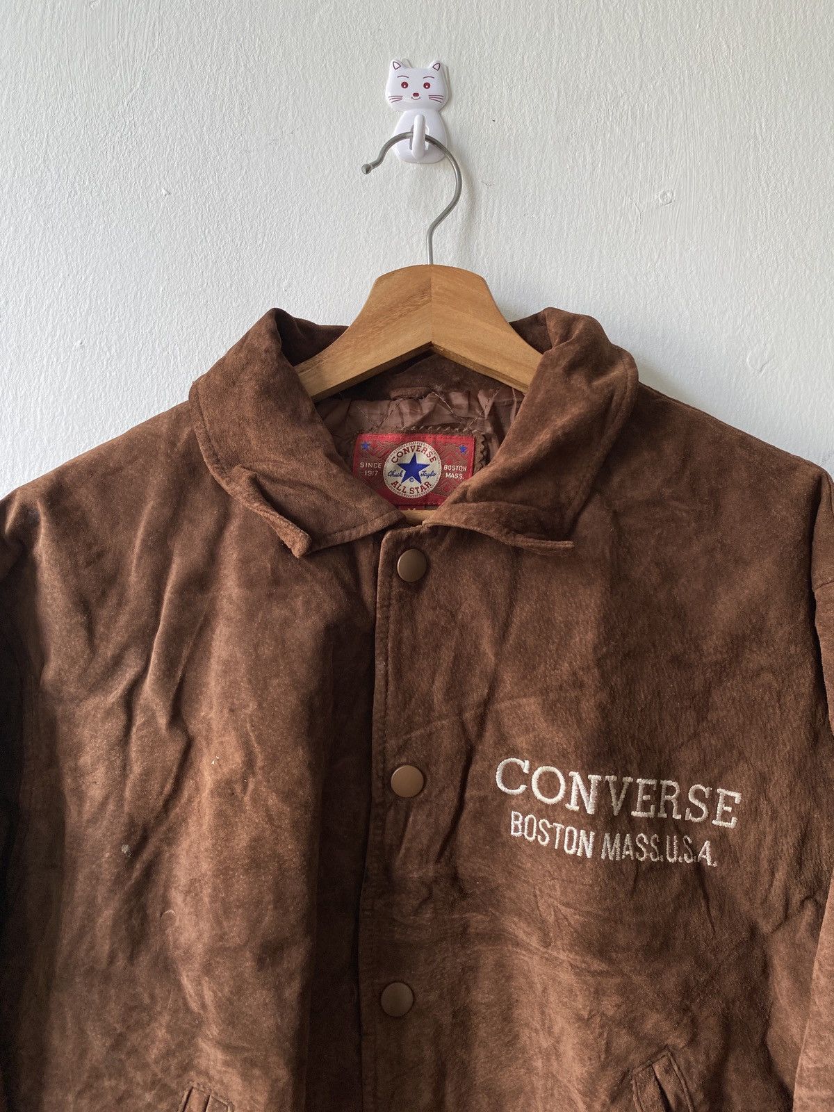 Converse × Vintage Vintage 90s Converse Suede Leather Varsity Jacket Size US M / EU 48-50 / 2 - 3 Thumbnail