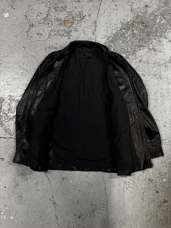 Prada FW2000 Prada Black Minimalist Leather Jacket Size US M / EU 48-50 / 2 - 7 Thumbnail