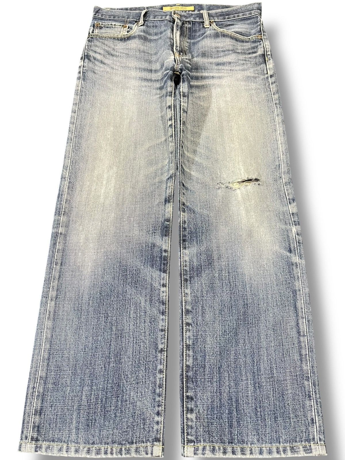 Uniqlo Vintage Uniqlo S-002 Faded Baggy Distressed Denim Size US 33 - 1 Thumbnail