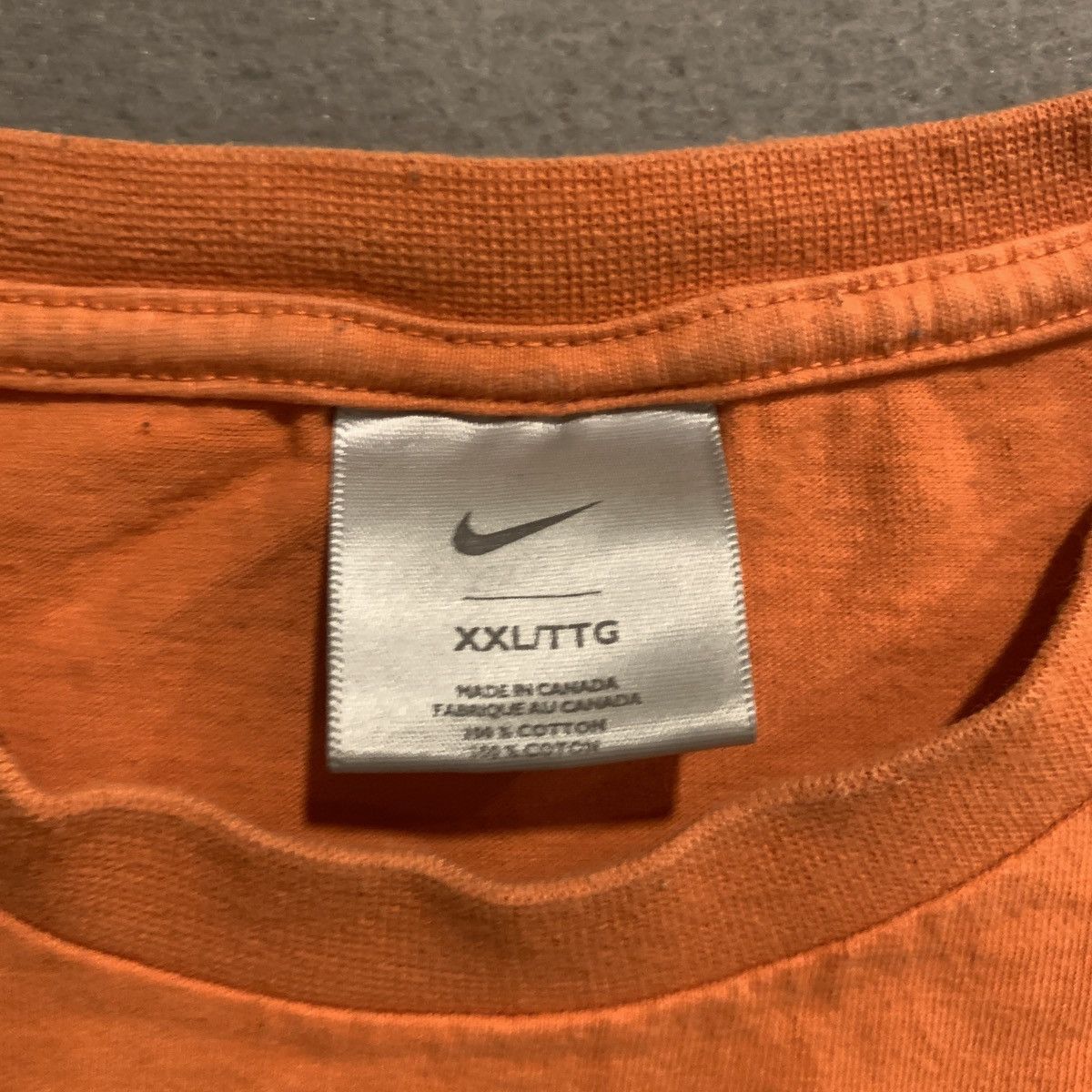 Nike Nike Y2K Short Sleeve Tee Orange XXL Grey Tag 2000s Vintage Size US XXL / EU 58 / 5 - 6 Thumbnail