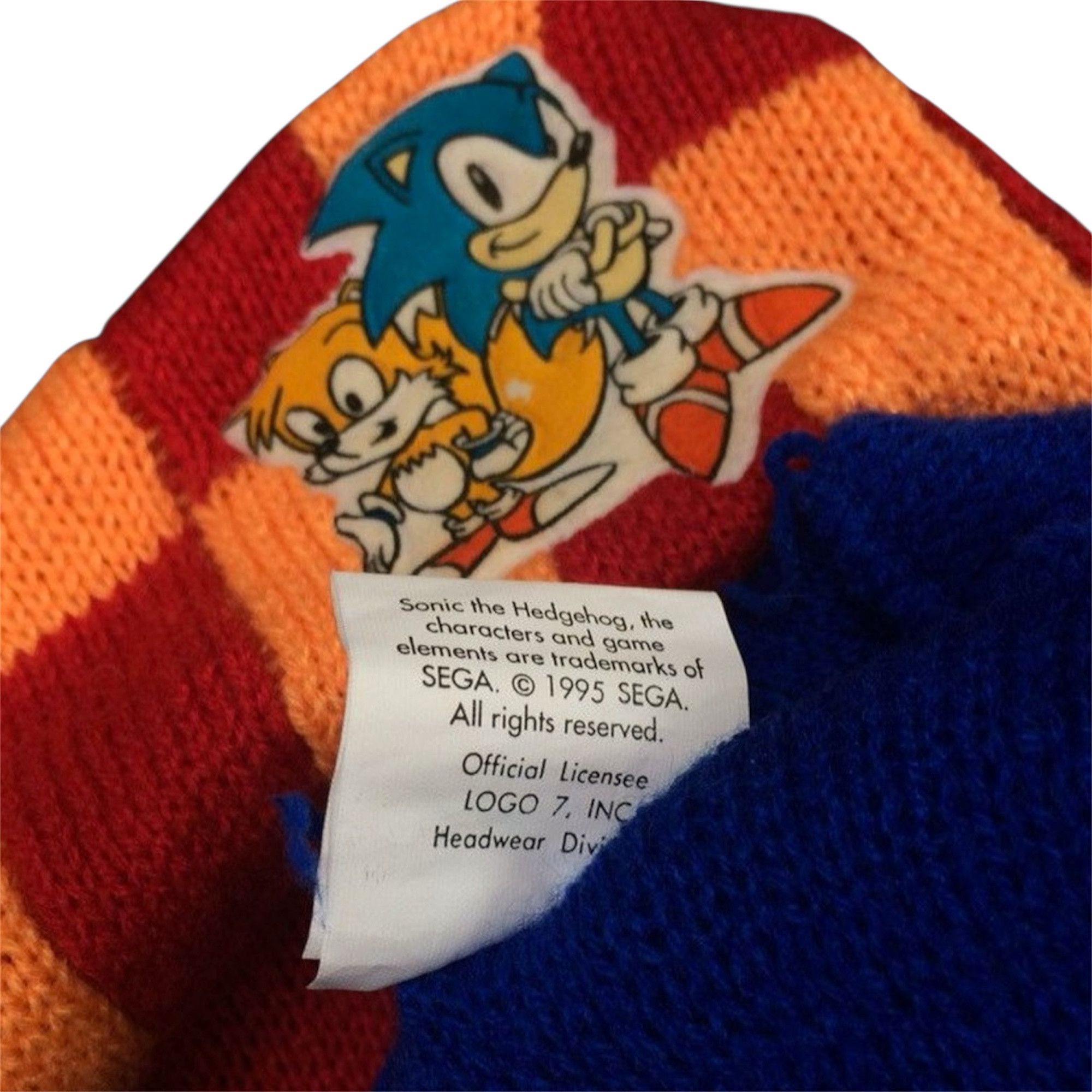 Logo 7 Vintage 90s Sonic The Hedgehog Sega Beanie Size ONE SIZE - 4 Thumbnail