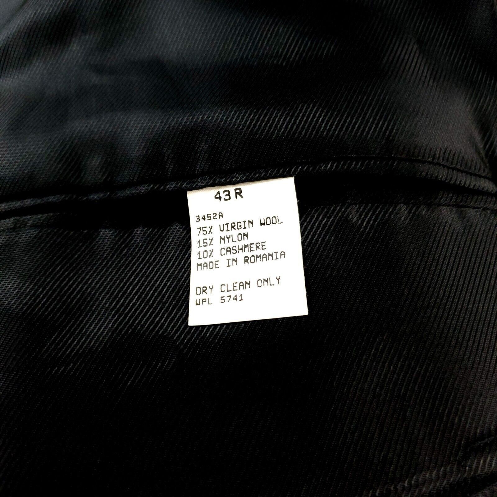 Oscar De La Renta Oscar De La Renta Virgin Wool Nylon Cashmere 3 Button Sport Size 44R - 8 Thumbnail
