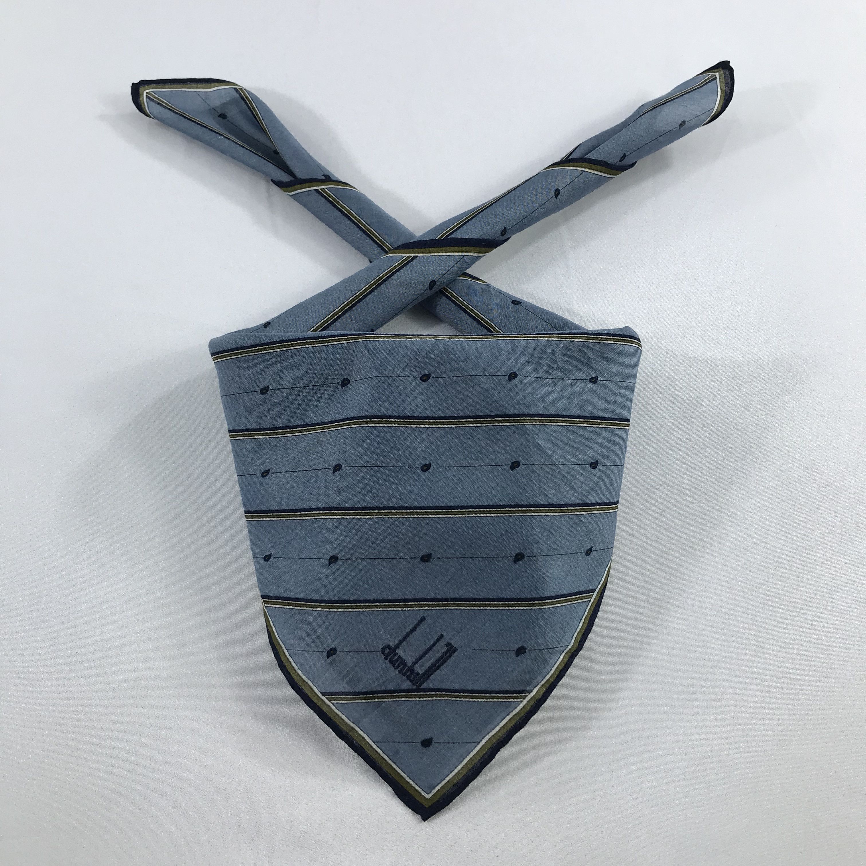 Alfred Dunhill × Vintage Dunhill Bandana / Handkerchief / Neckerchief - S2530 Size ONE SIZE - 3 Thumbnail