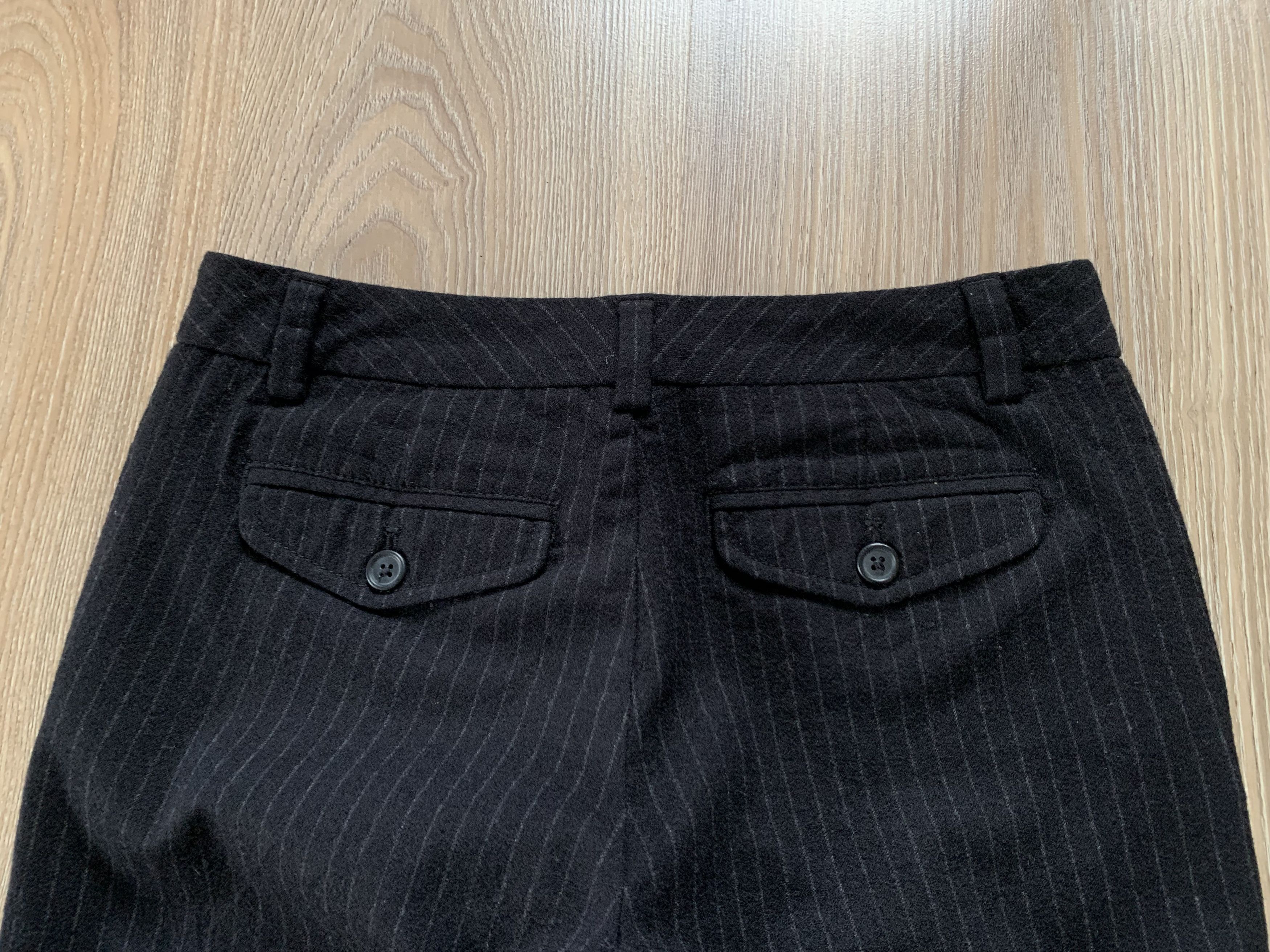 Gap Gap Wide Leg Black Pinstripe Wool Blend Trousers Pants Size 26" / US 2 / IT 38 - 6 Thumbnail