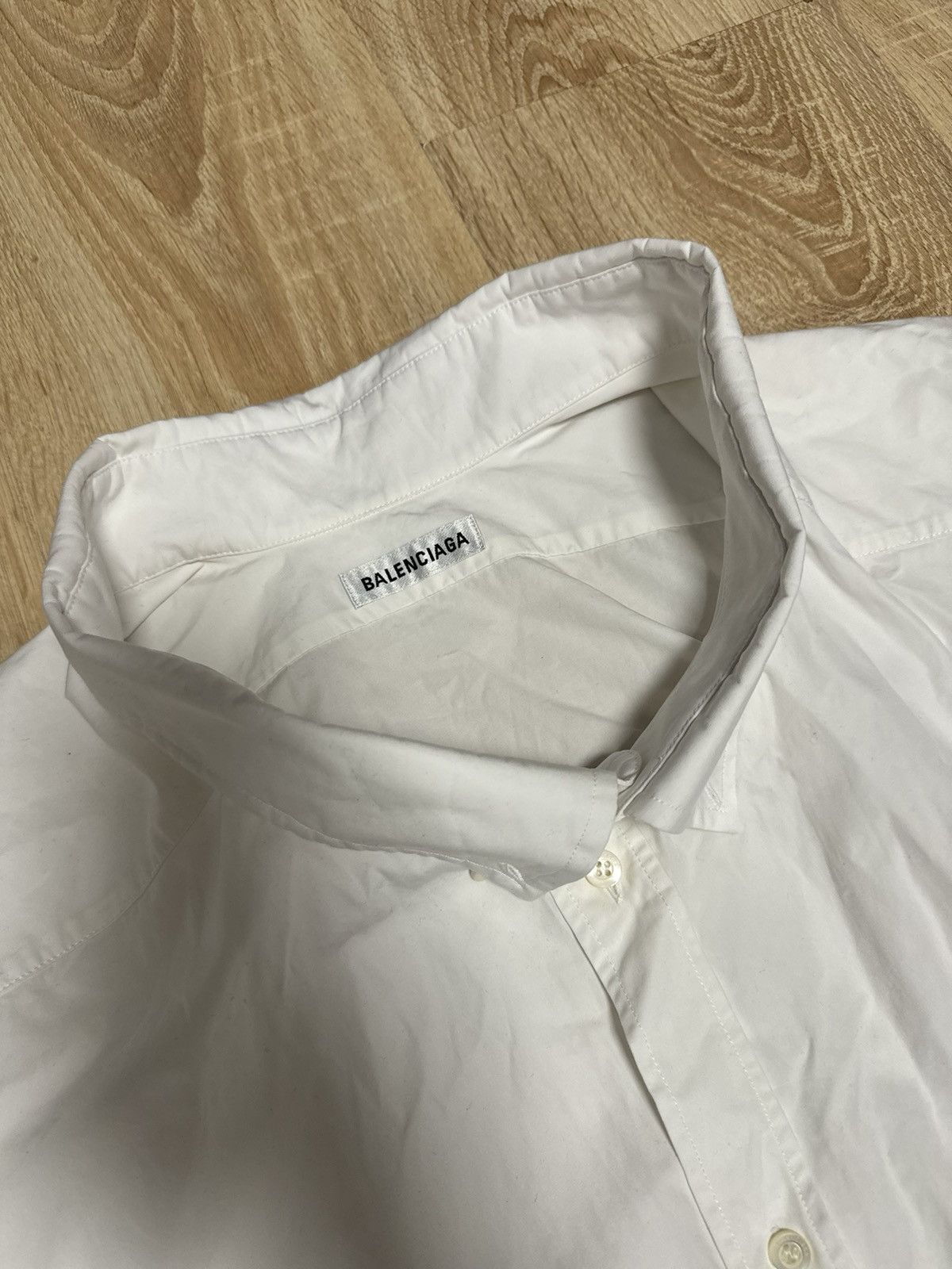 Balenciaga Balenciaga Oversized Shirt in White Poplin Size US M / EU 48-50 / 2 - 7 Thumbnail