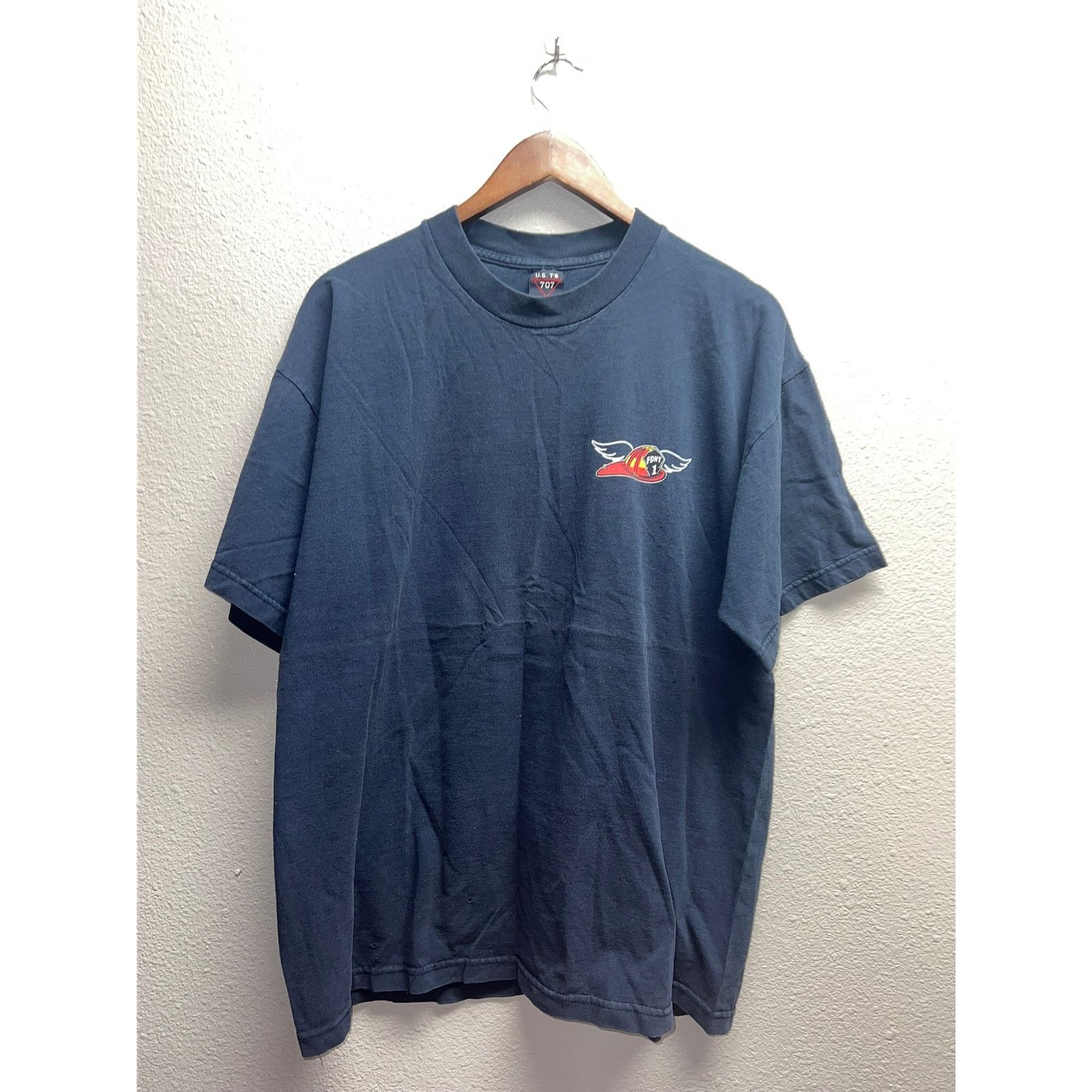 Vintage Vintage New York Fire Departmnet Shirt Fallen Blue 90s XL Size US XL / EU 56 / 4 - 2 Thumbnail