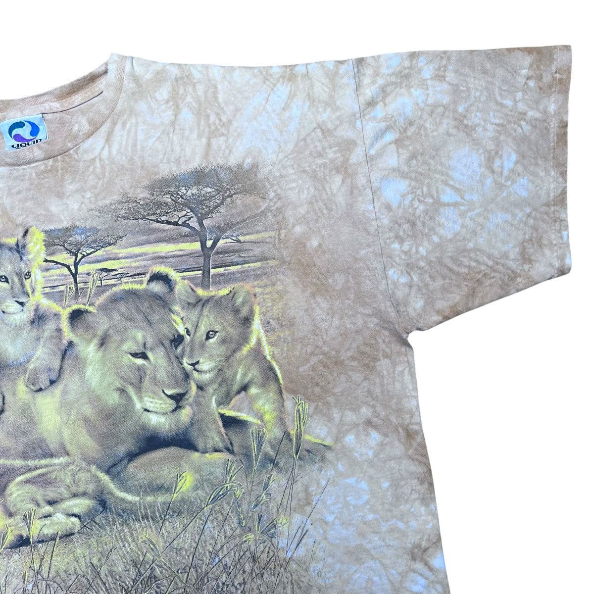 Liquid Blue × Vintage Vtg 2000s Liquid Blue Lion Pack Nature Tie Dye Graphic Tee Size US XL / EU 56 / 4 - 7 Thumbnail