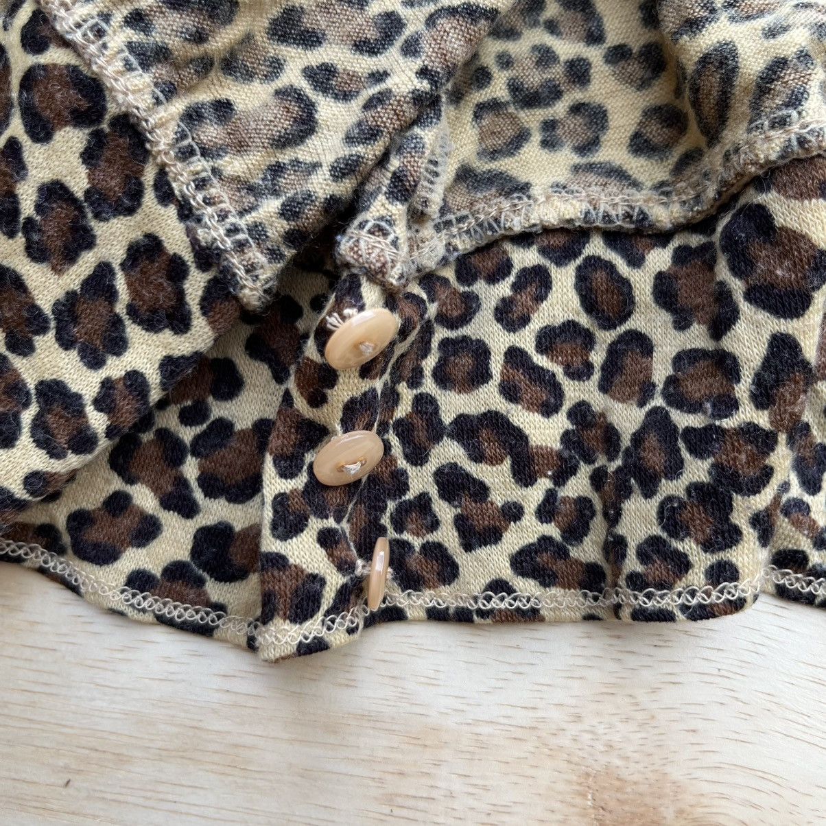 Japanese Brand PALEO2 CROPPED TOPS CARDIGAN BLOUSES CAMO LEOPARD Size L / US 10 / IT 46 - 3 Thumbnail