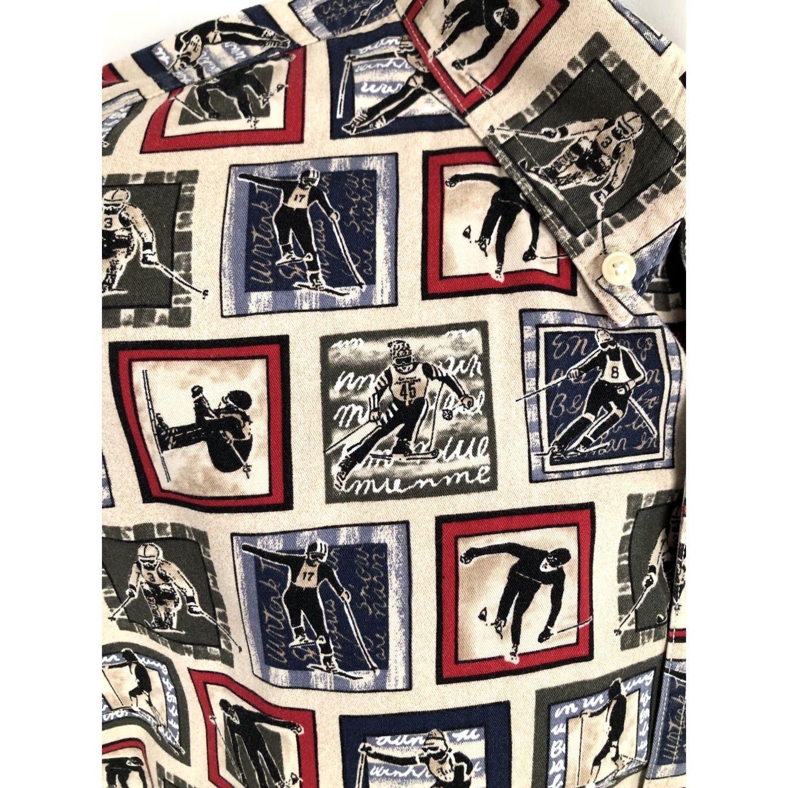 Ralph Lauren Ralph Lauren CHAPS Vintage Downhill Olympic SKI XL/2X Button-Up Shirt Size US XL / EU 56 / 4 - 3 Thumbnail