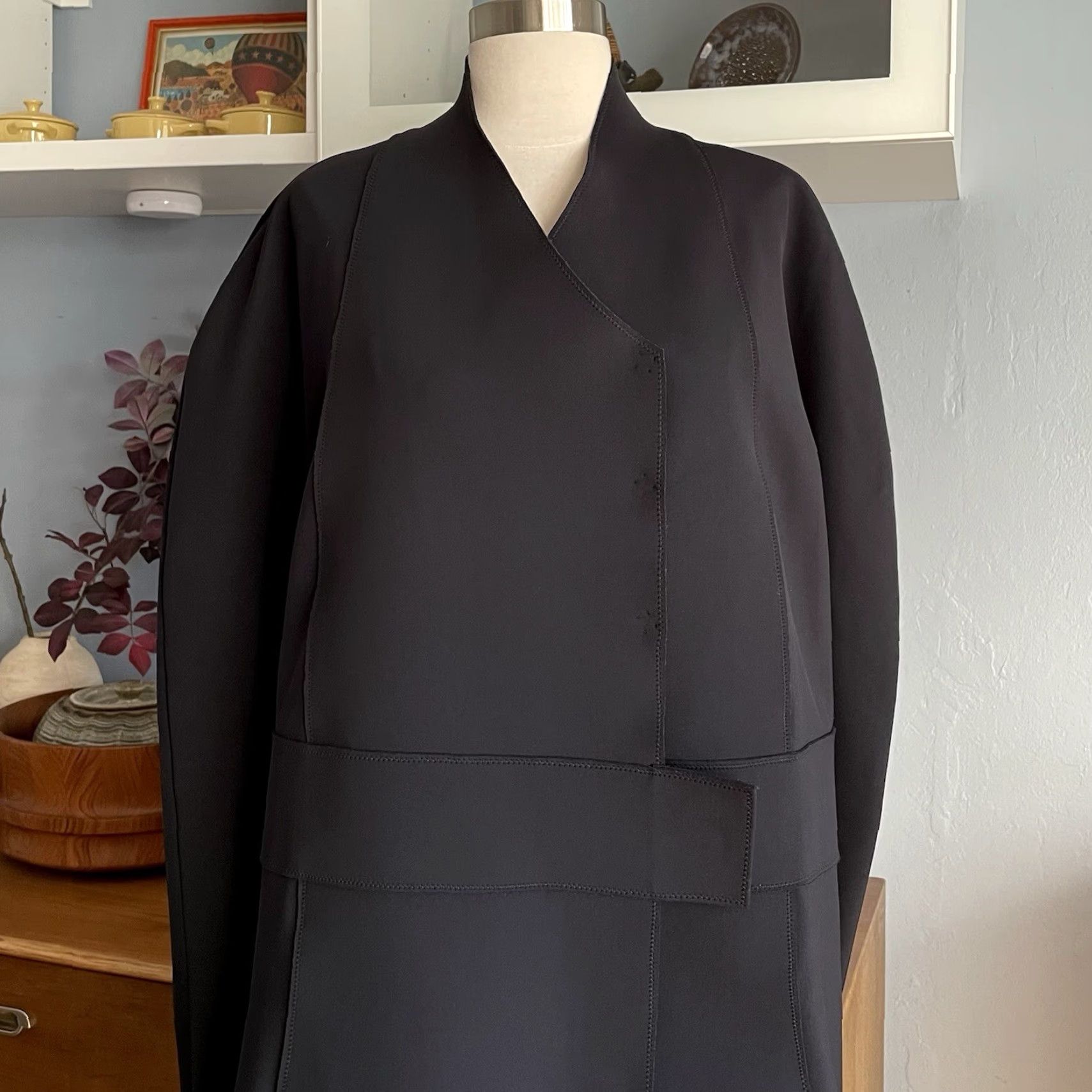 Vintage Marie Saint Pierre Scuba Jacket Black XL Womens Regular Jacket Size XL / US 12-14 / IT 48-50 - 7 Thumbnail