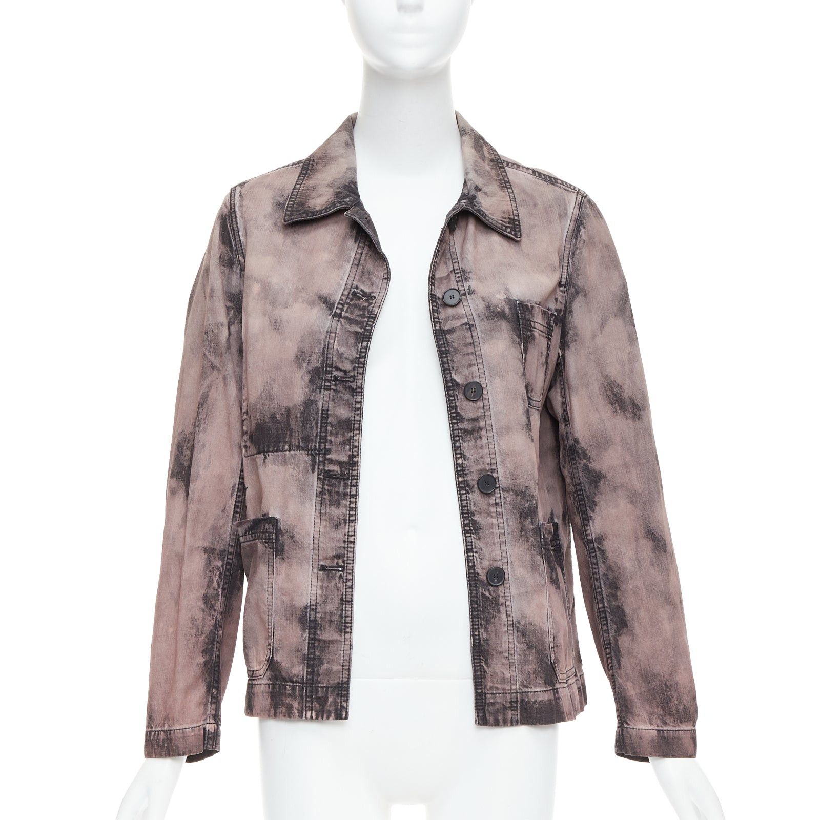 Dior CHRISTIAN DIOR 2020 purple acid wash tie dye bee overshirt jacket FR38 M Size M / US 6-8 / IT 42-44 - 1 Thumbnail